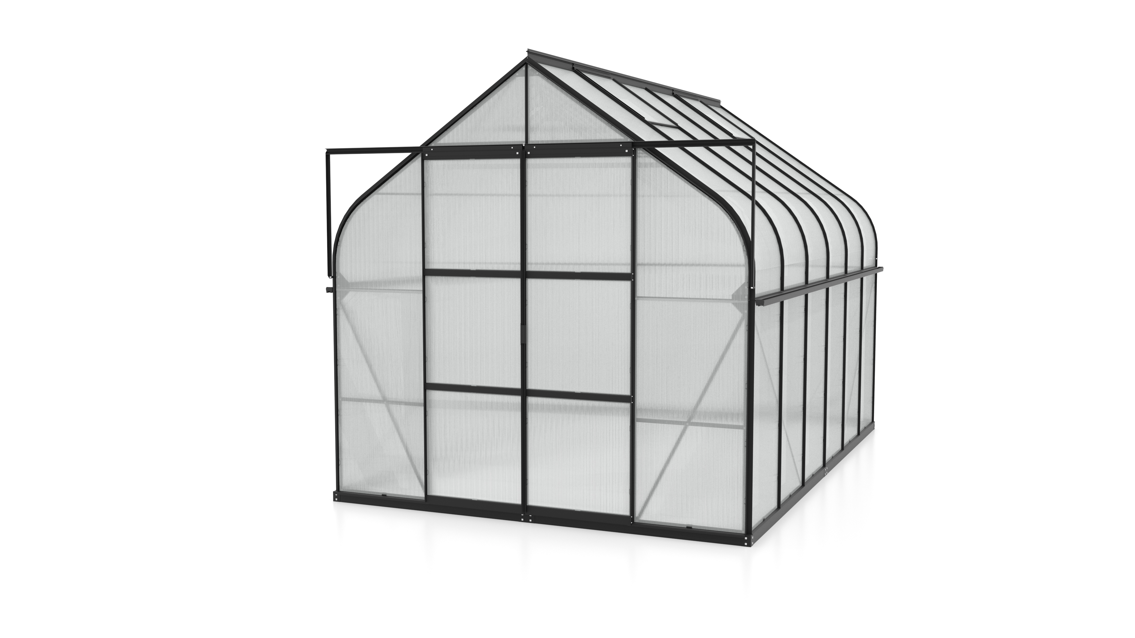 Vitavia Gewächshaus-Set Dione 9900 HKP 4 mm schwarz 254 x 378 cm 