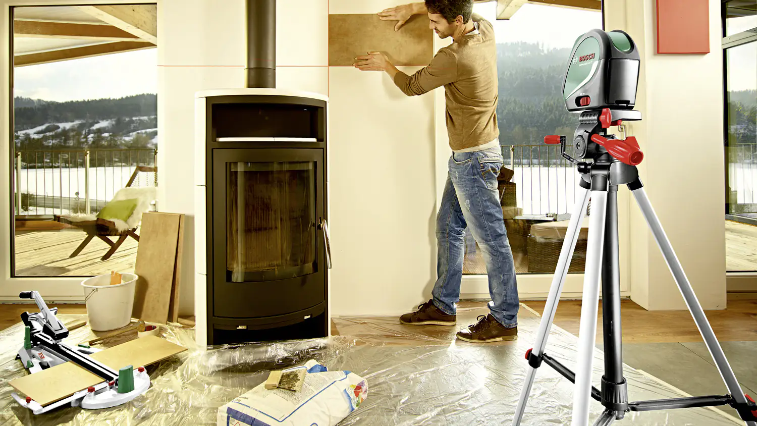 Bosch Kreuzlinienlaser UniversalLevel 3 Basic inkl. Batterien