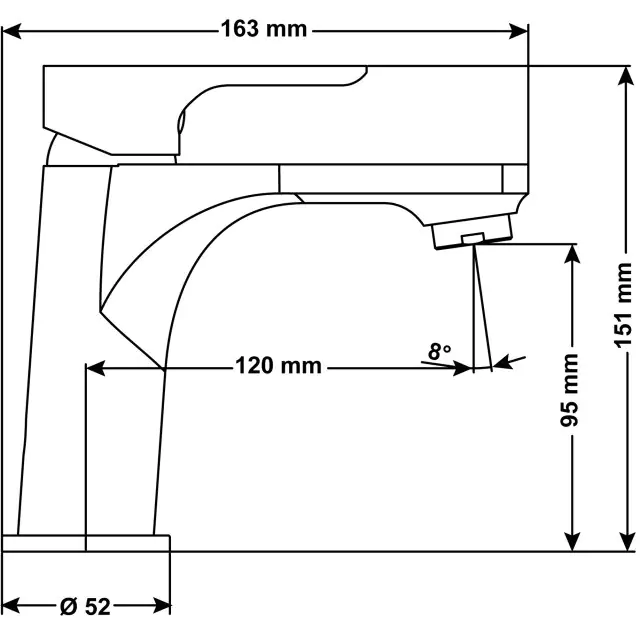 Cornat Waschtischarmatur Noir rund  schwarz/chrom