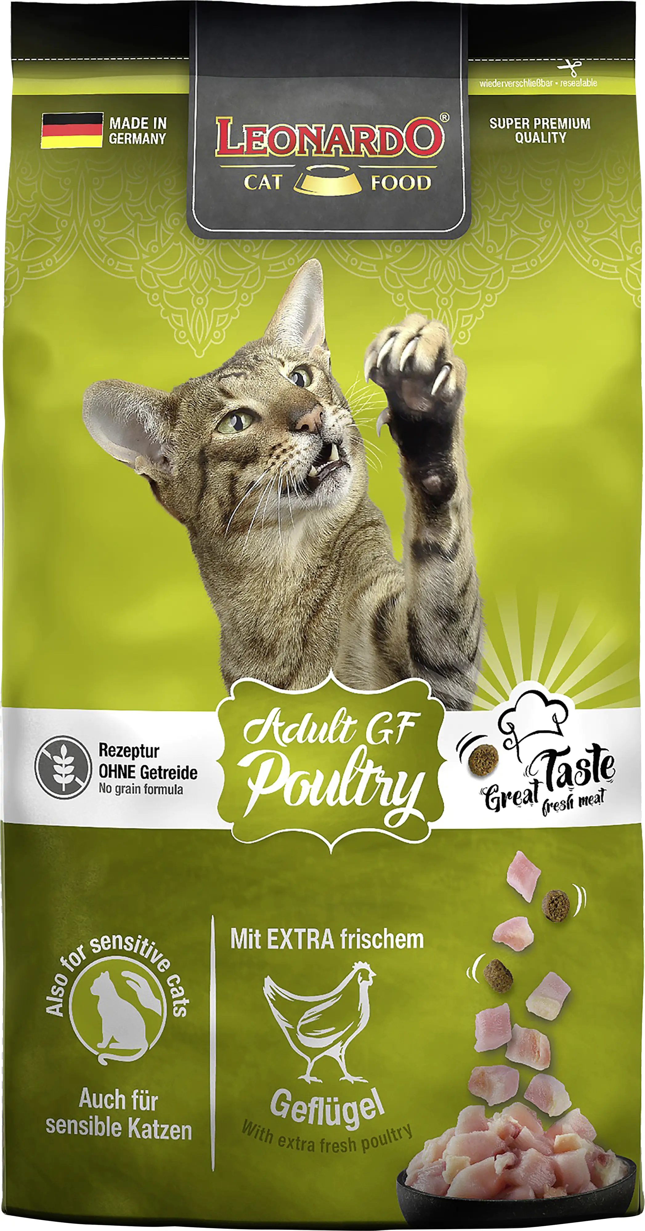Leonardo Katzentrockenfutter  Leo Ad GF Geflügel 1,8 kg