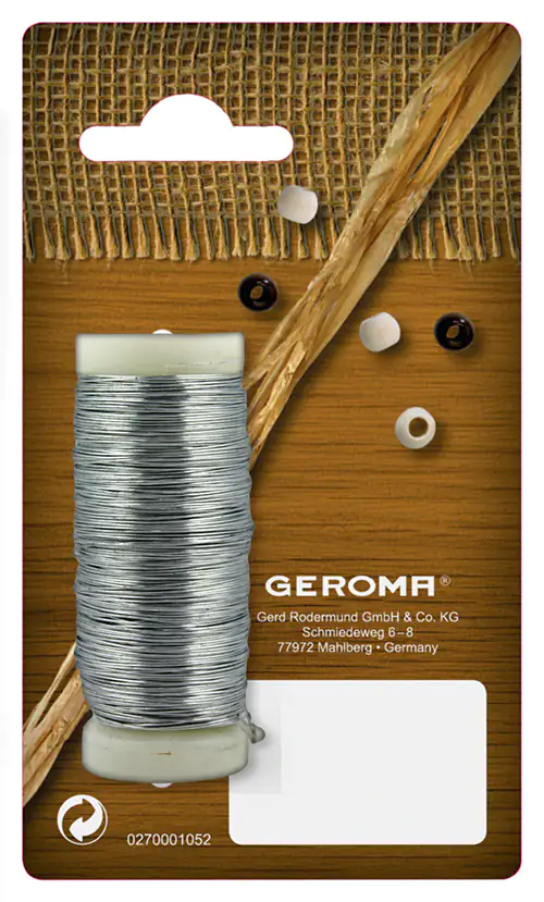 Binde-Draht silber aus Spule Ø 35 mm , 50 Gramm