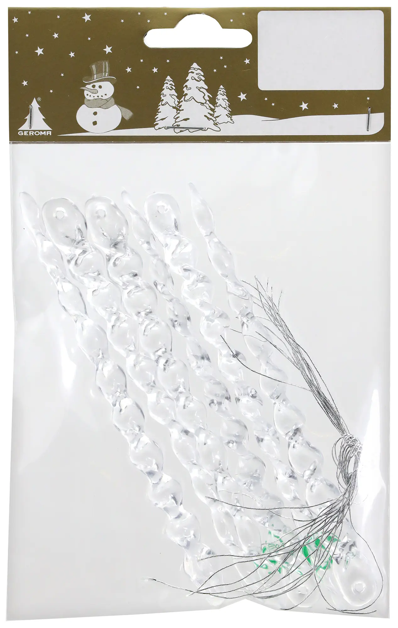 Dekohänger Eiszapfen Kunststoff 13 cm transparent 6 Stück