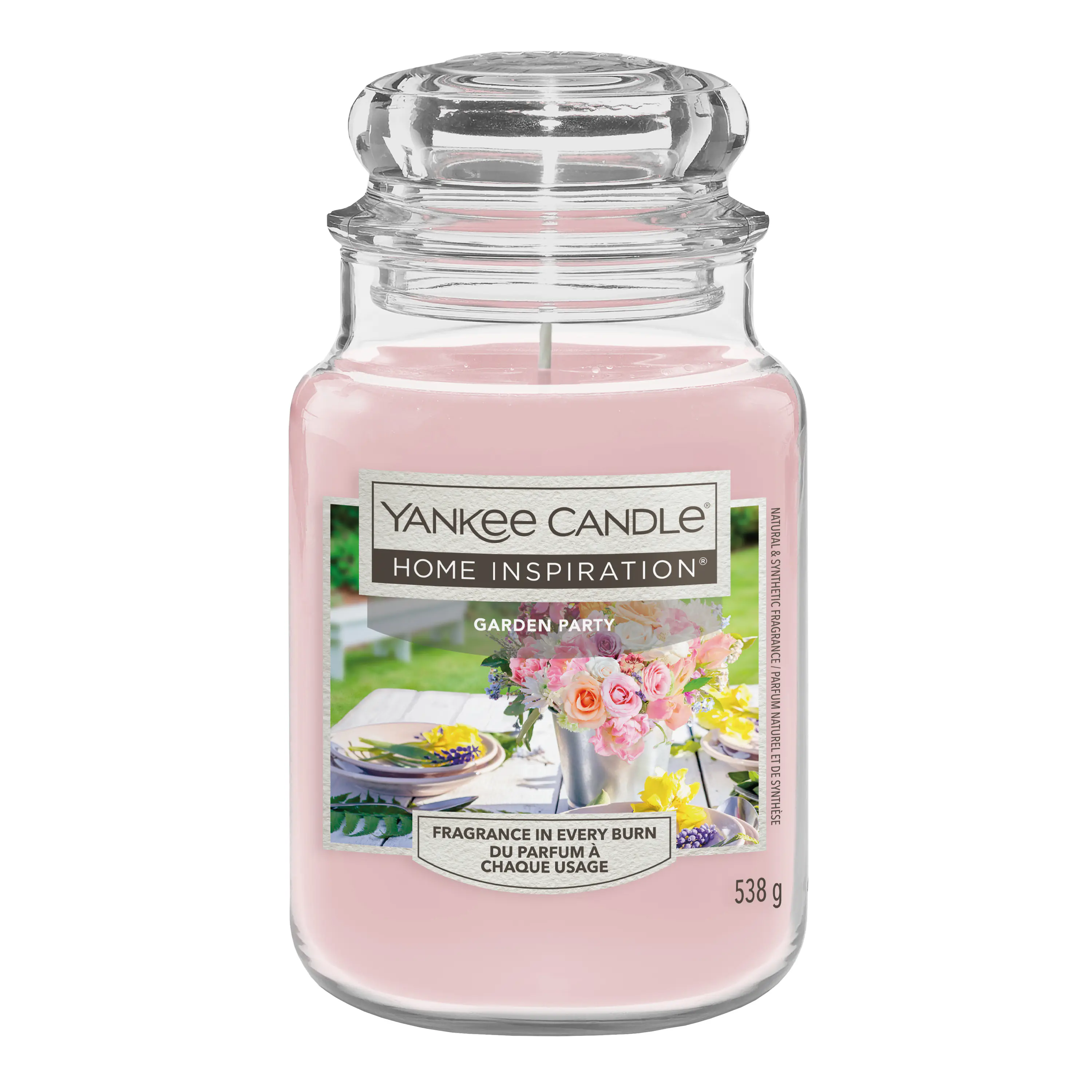 Yankee Candle Duftkerze Großes Glas Garden Party 538 g rosa