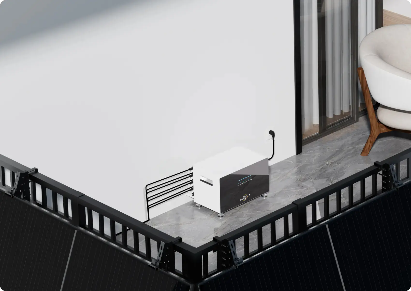 SunEnergyXT Balkonkraftwerkspeicher Kopfspeicher 500 5024 Wh 800 W bidirektionaler-Wechselrichter