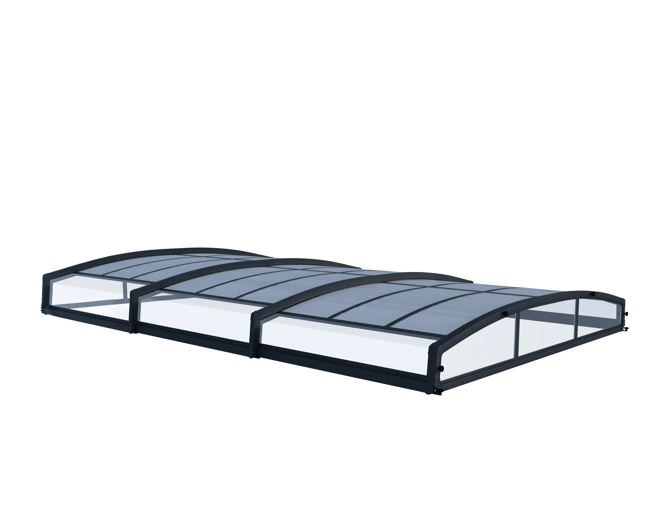 Canopia Poolüberdachung Majorca, 6,70 x 4,57, grau Aluminiumrahmen mit Polycarbonatplatten