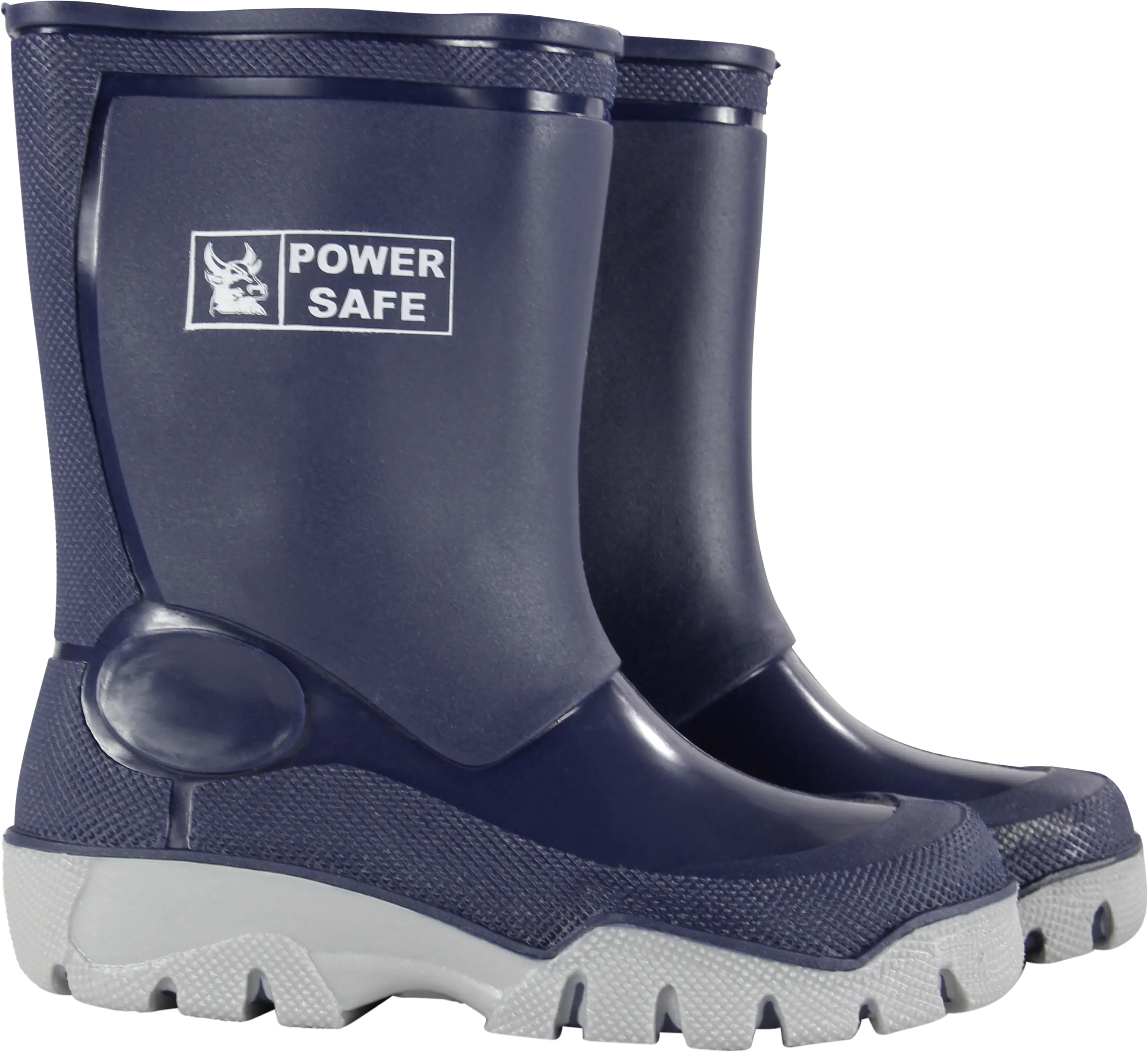 Power Safe Kinderstiefel blau-silber