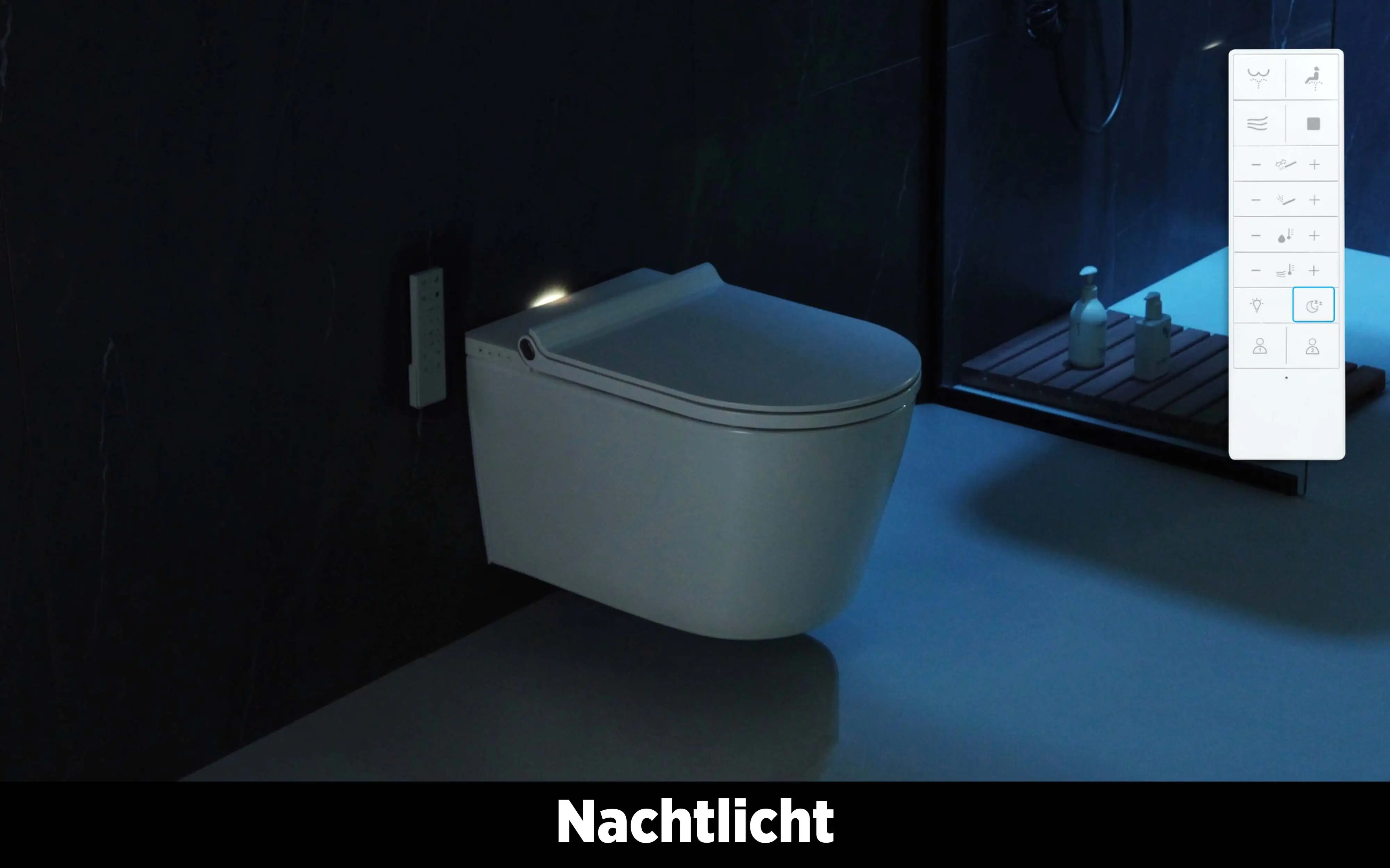 Adoomo Wand Dusch-WC spülrandlos Tiefspüler weiß inkl. WC Sitz