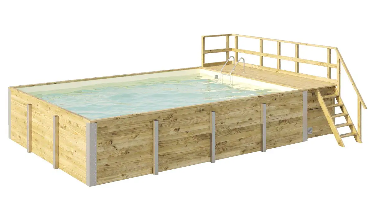 Weka Massivholzpool-Set Sand 595 Gr. 2 636 x 400 x 116 cm inkl. Sandfilteranlage Weka Massivholzpool-Set Sand 595 Gr. 2 636 x 400 x 116 cm inkl. Sandfilteranlage