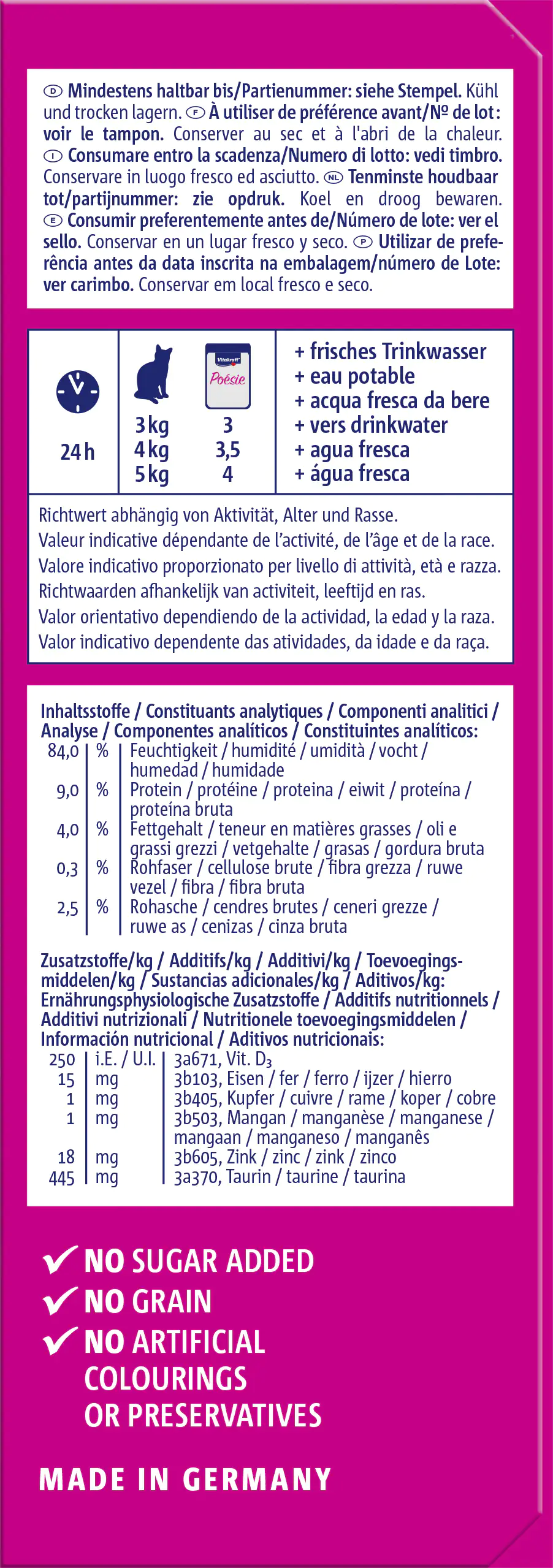 Vitakraft Poésie Katzenfutter Délice Gelée Meat & Fish Selection 6 x 85 g