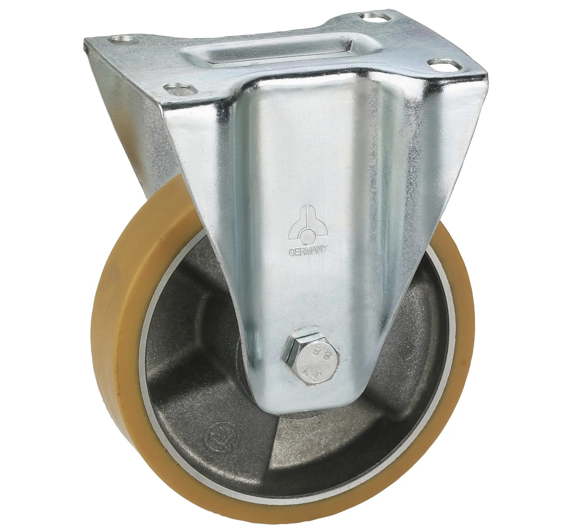 Transportgeräte-Bockrolle 100x30 mm Tragkr. 200 kg