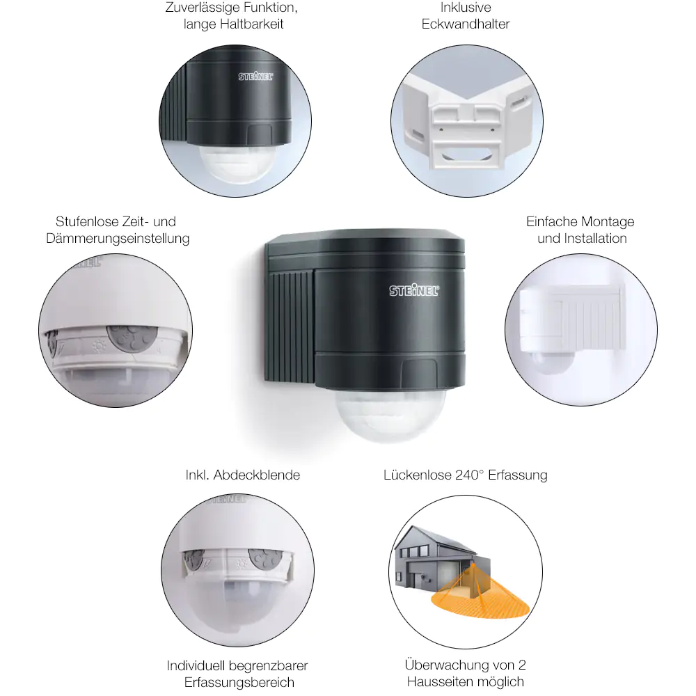 Steinel Infrarot Sensor IS 240 Duo schwarz Steinel Infrarot Sensor IS 240 Duo schwarz