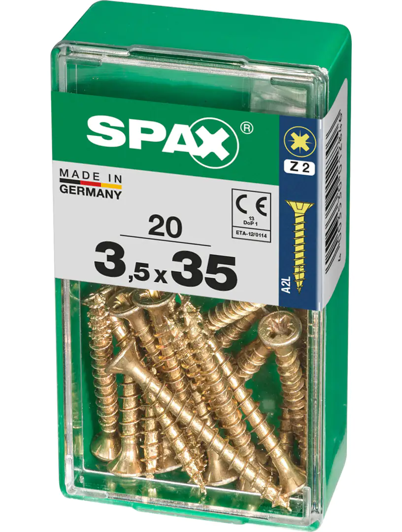 Spax Universalschrauben 3.5 x 35 mm PZ 2 - 20 Stk.