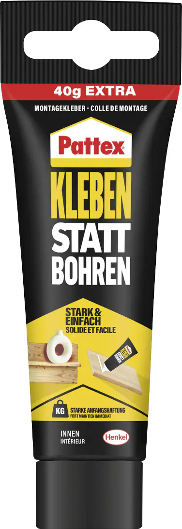 Pattex Montagekleber Kleben statt Bohren 90 g weiß