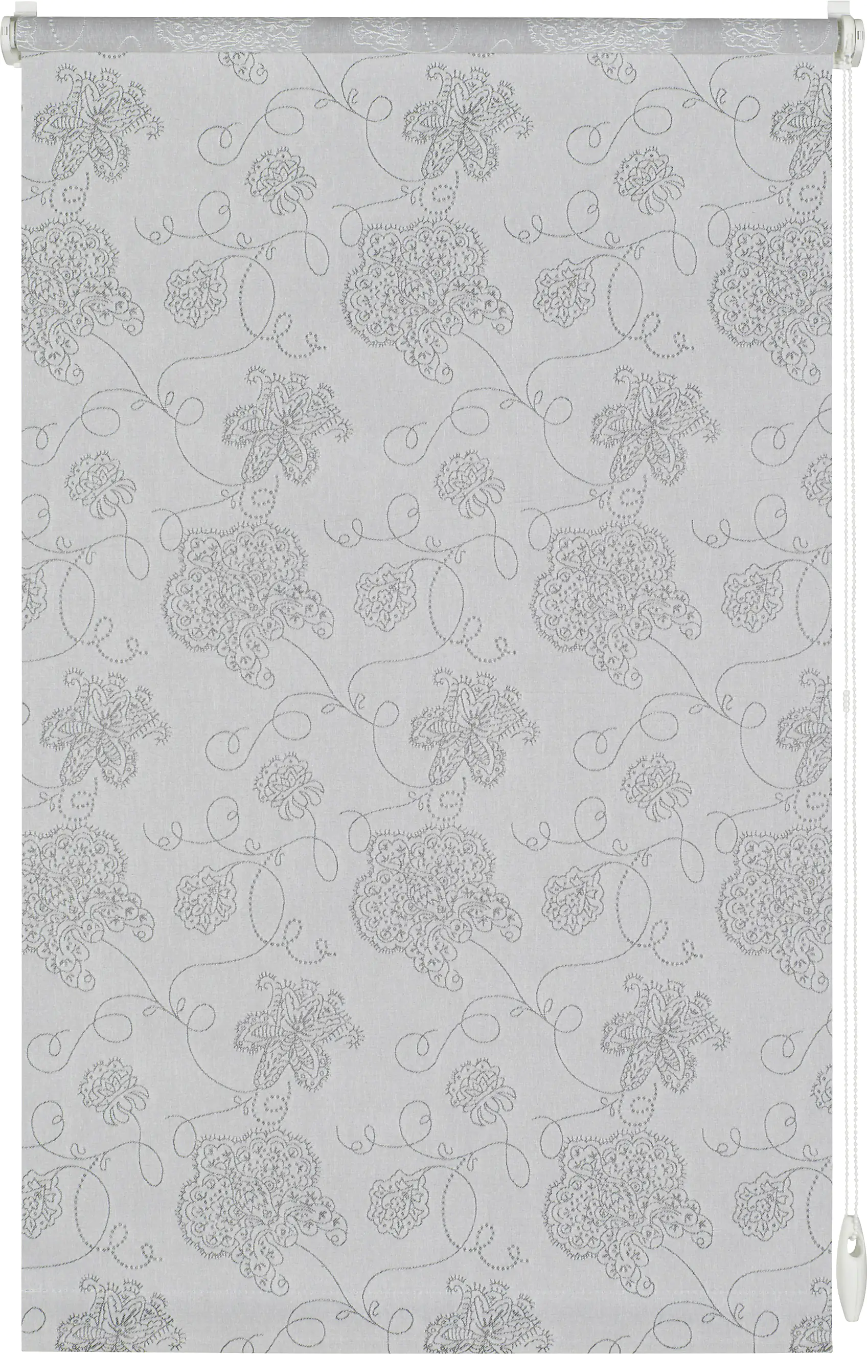 Gardinia EasyFix Rollo bestickt silber 60 x 150 cm