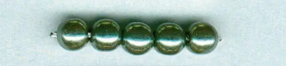 Glorex Wachs Perlen 6 mm 60 Stück, tanne