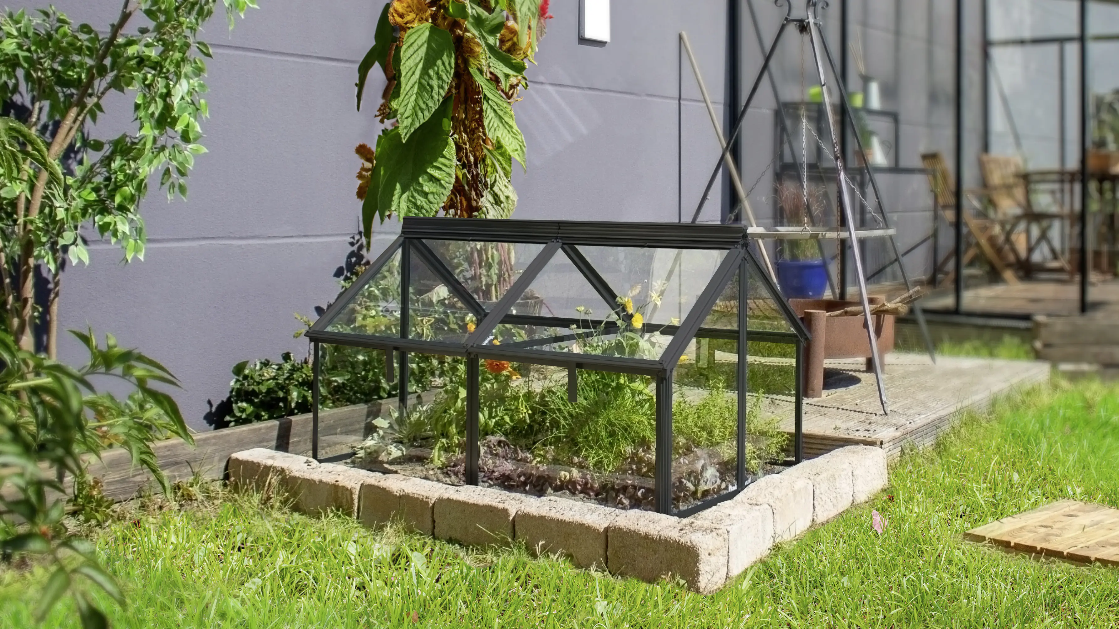 Vitavia Frühbeet Gaia Jumbo ESG 119 x 83 x 72 cm schwarz Vitavia Frühbeet Gaia Jumbo ESG 119 x 83 x 72 cm schwarz