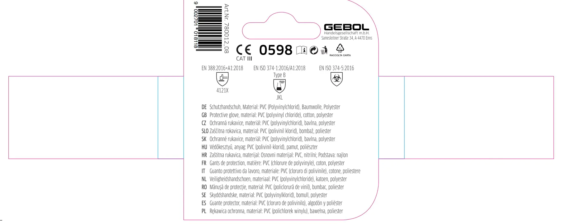 Gebol Handschuh Nymphea  