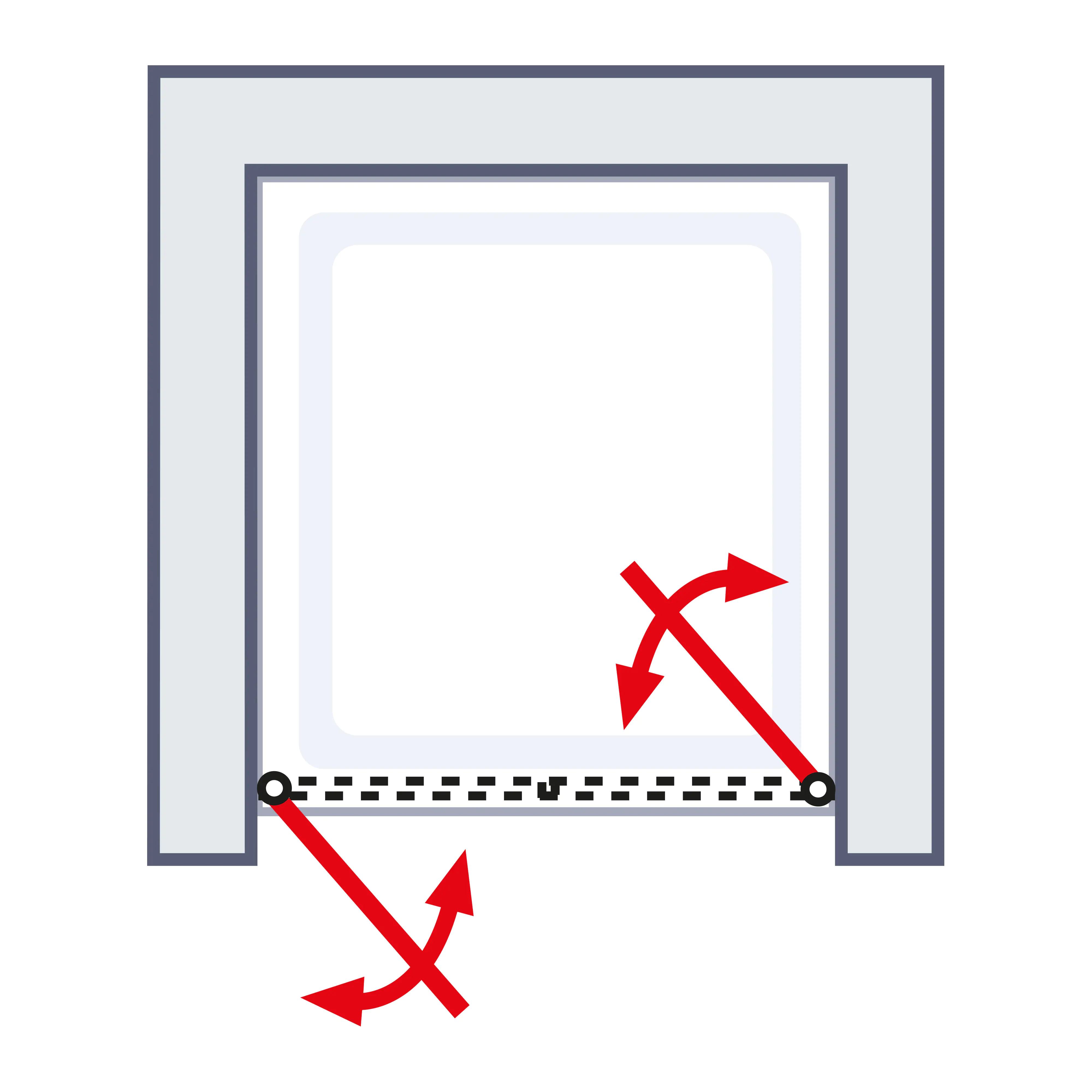 Schulte Pendeltür Seitenwand 90 x 90 x 192 cm Alexa Style 2.0