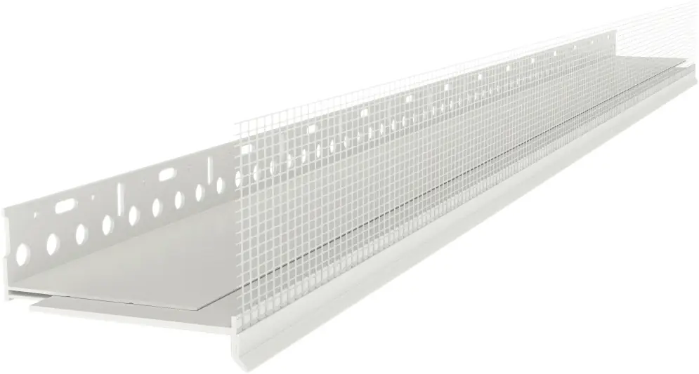 Baukom PVC-Sockelprofil 2 m x 100 - 140 mm