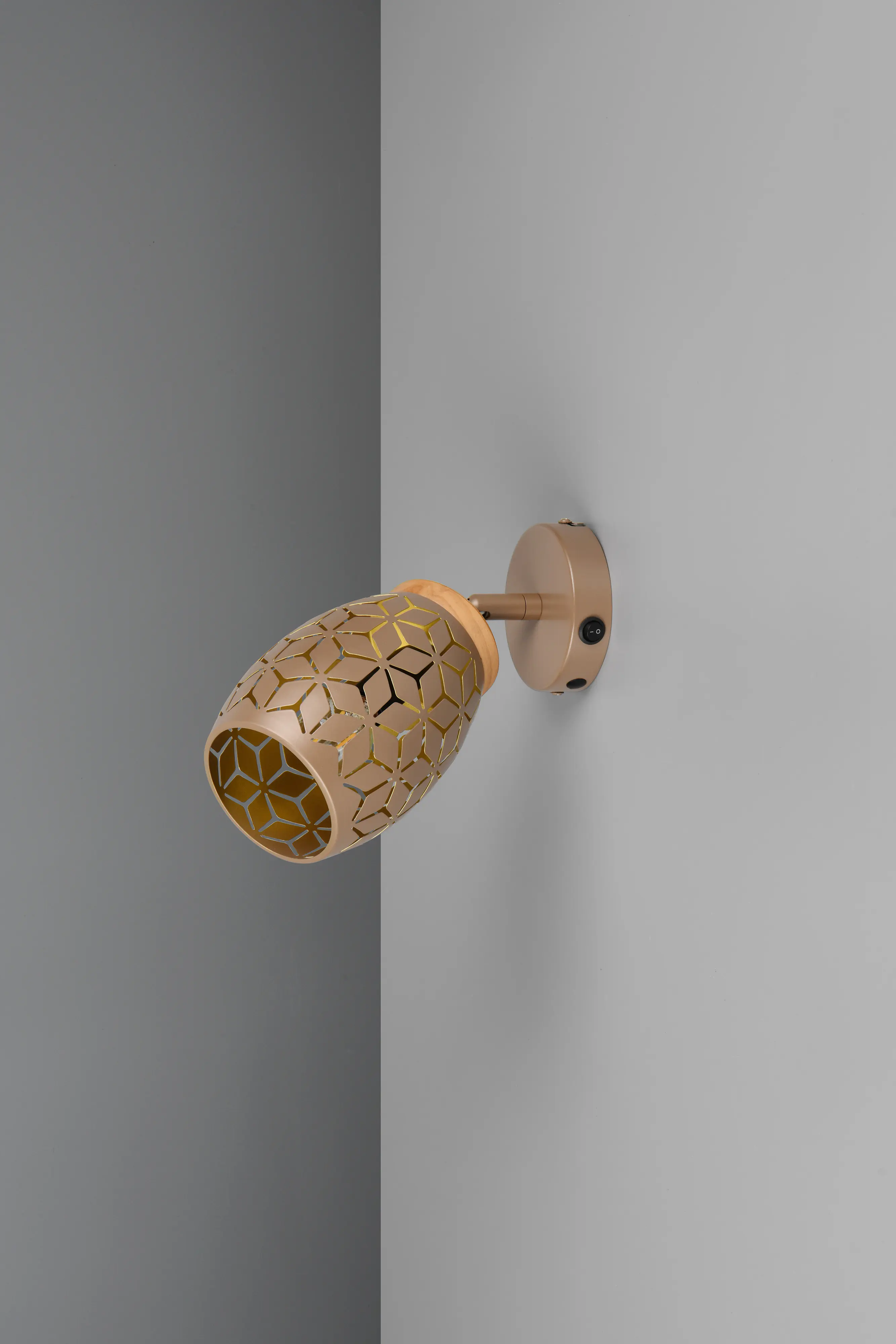 Trio Wandlampe 1er Spot Spot Bidar Ø 12 x 27 cm coffee