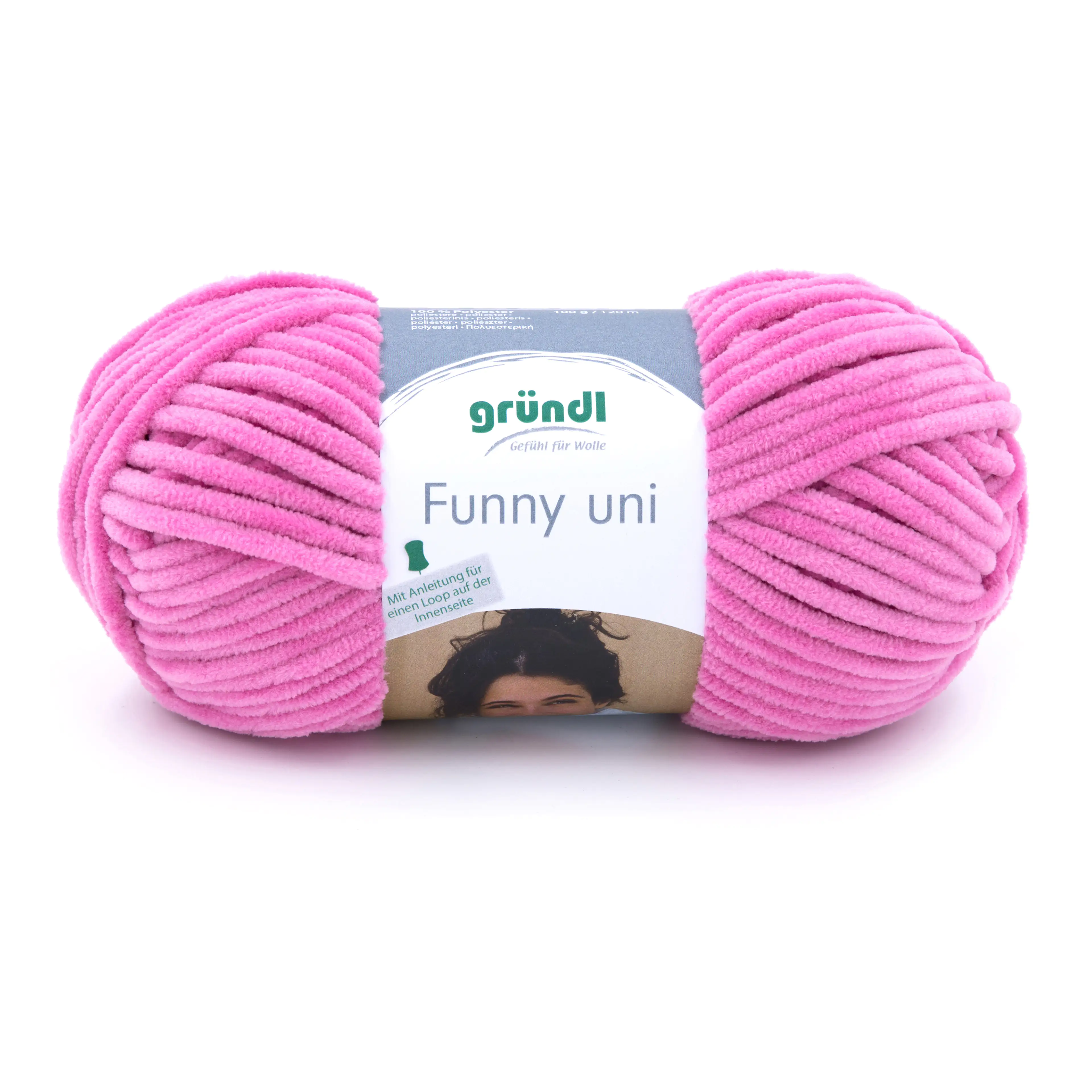 Gründl Wolle Funny uni 100 g fuchsia