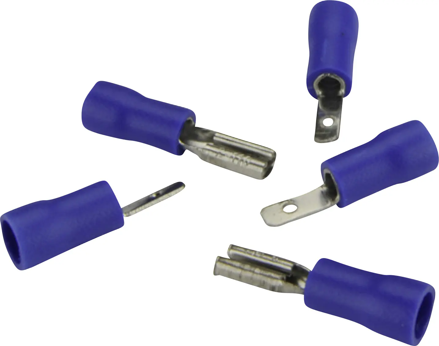 Flachsteckhülsen-Set isoliert 2,5mm² Inhalt: 10 x Stecker, 10 x Zunge