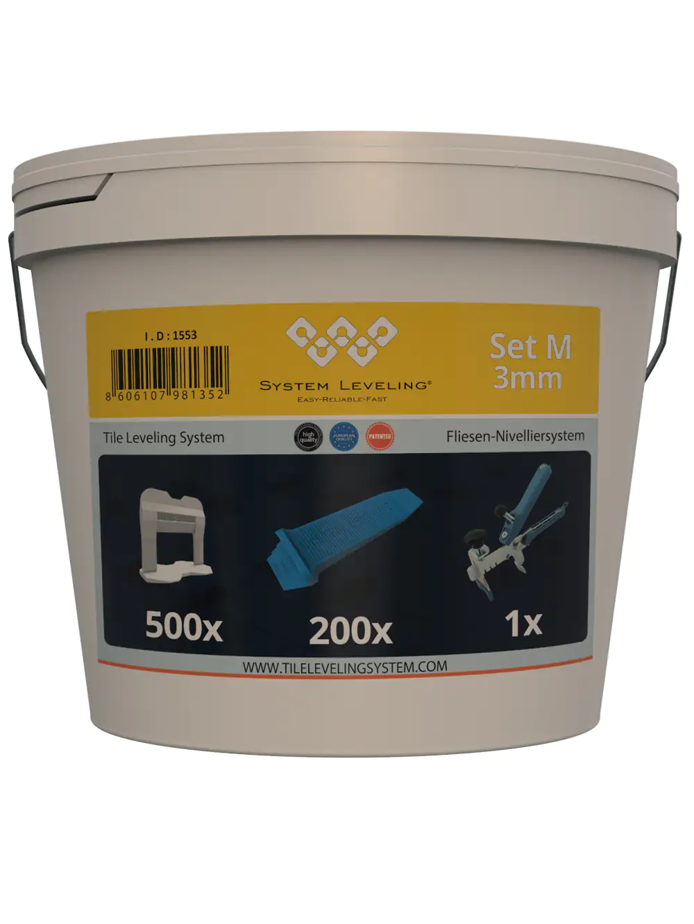 8606107981352 System Leveling Fliesen-Nivelliersystem Set M Fugenbreite 3 mm