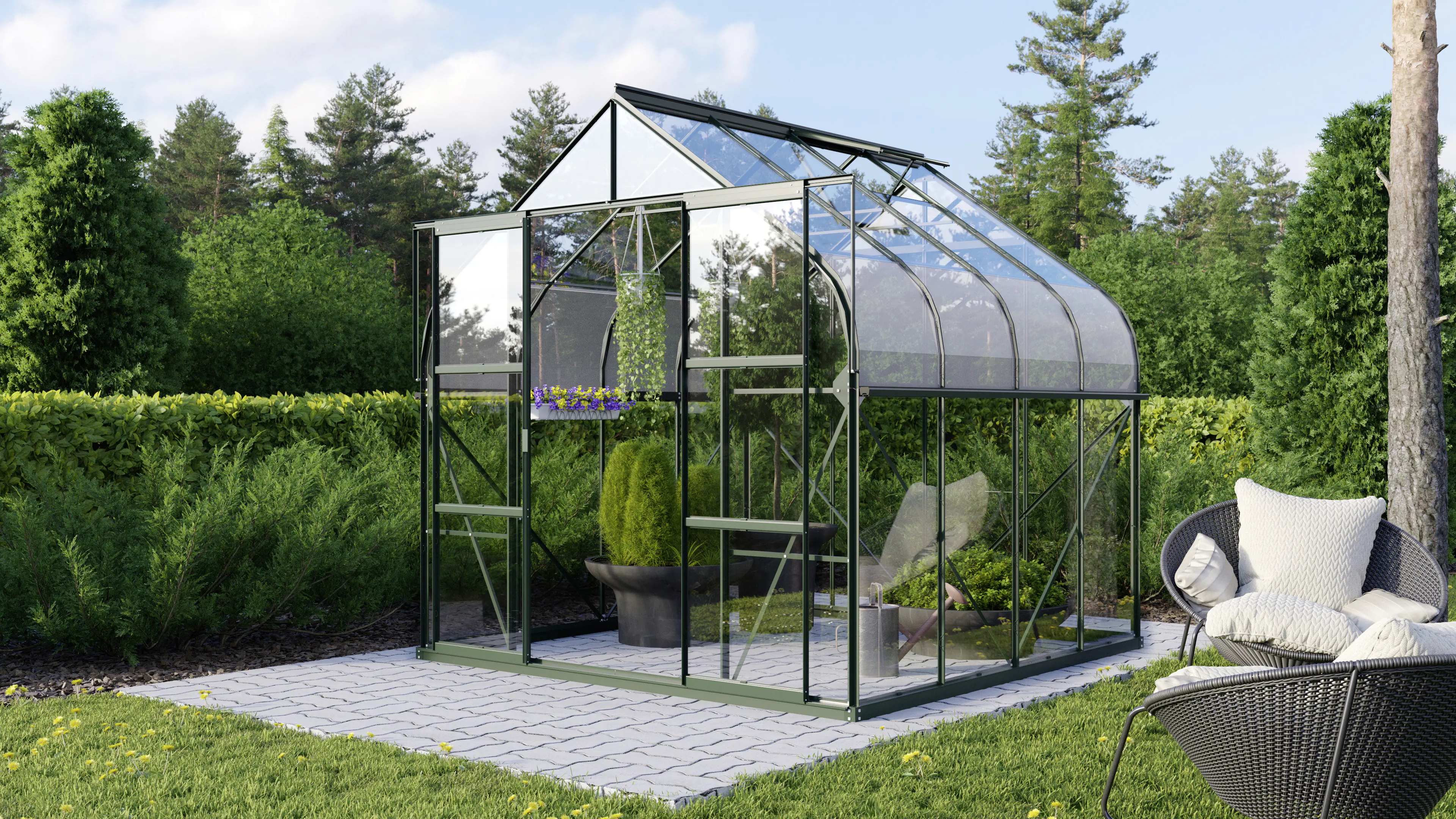 Vitavia Gewächshaus Dione 6700 264 x 258 cm 3 mm Sicherheitsglas Vitavia Gewächshaus Dione 6700 264 x 258 cm 3 mm Sicherheitsglas