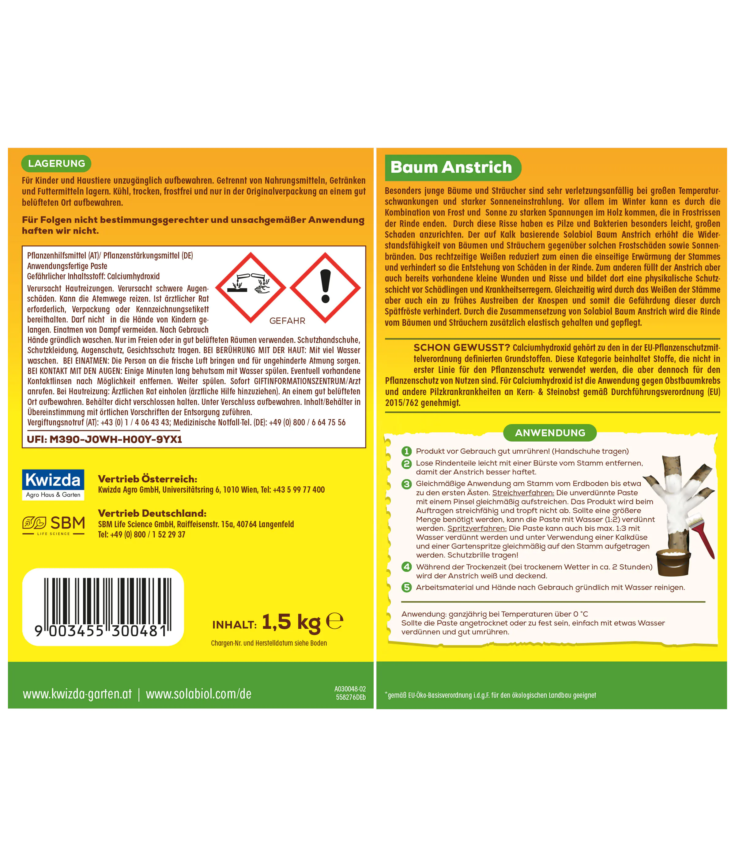 Solabiol Baum Anstrich 1,5 kg Solabiol Baum Anstrich 1,5 kg