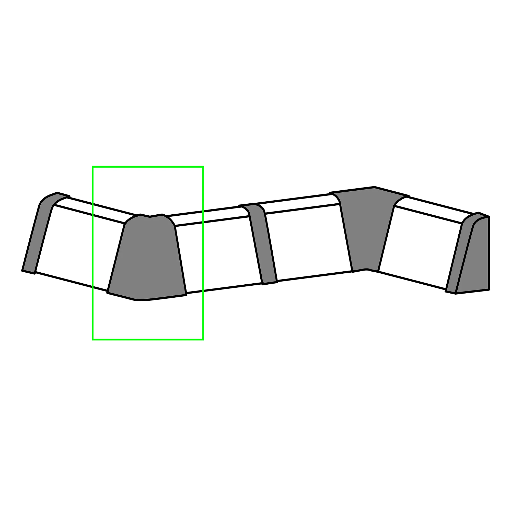 Neuhofer Außeneck für Fußleiste nuss