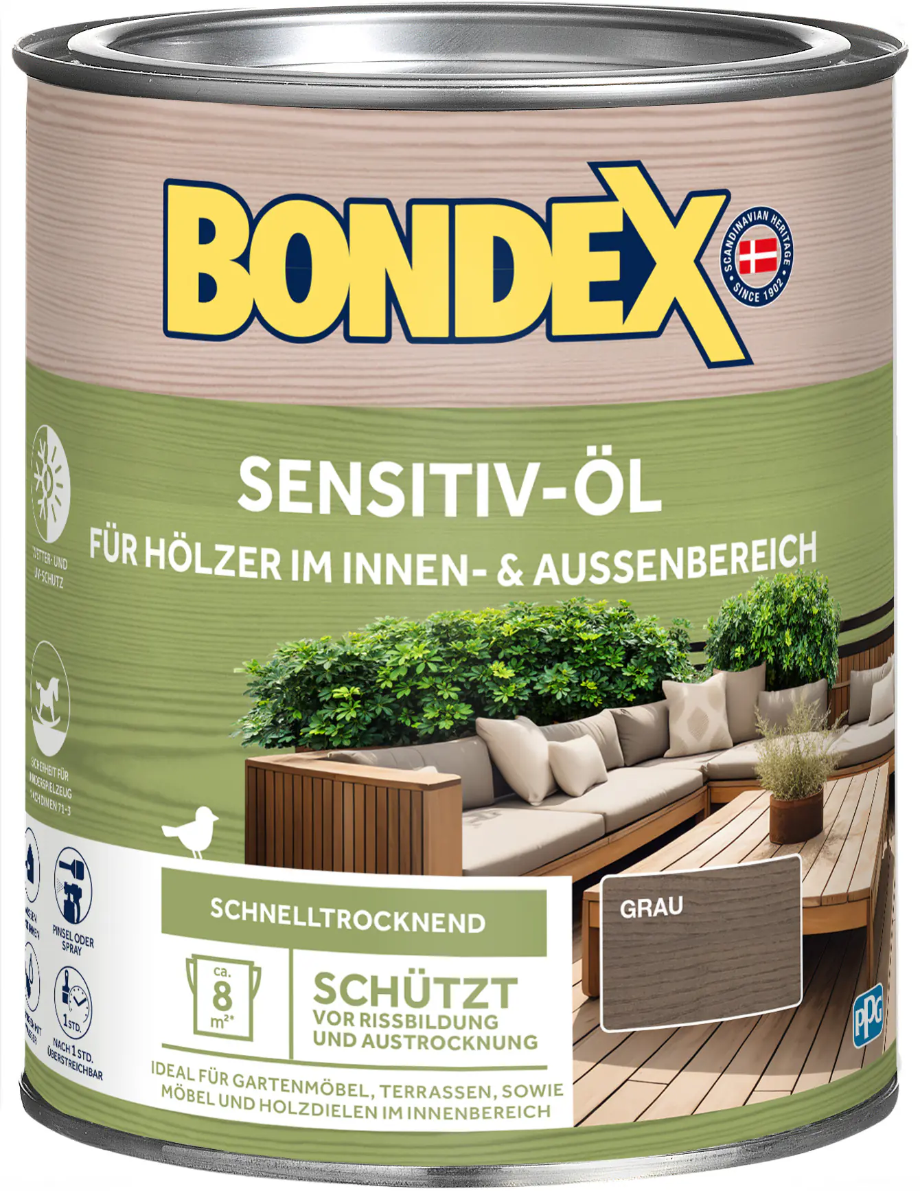 Bondex Wetterschutzöl 750 ml grau