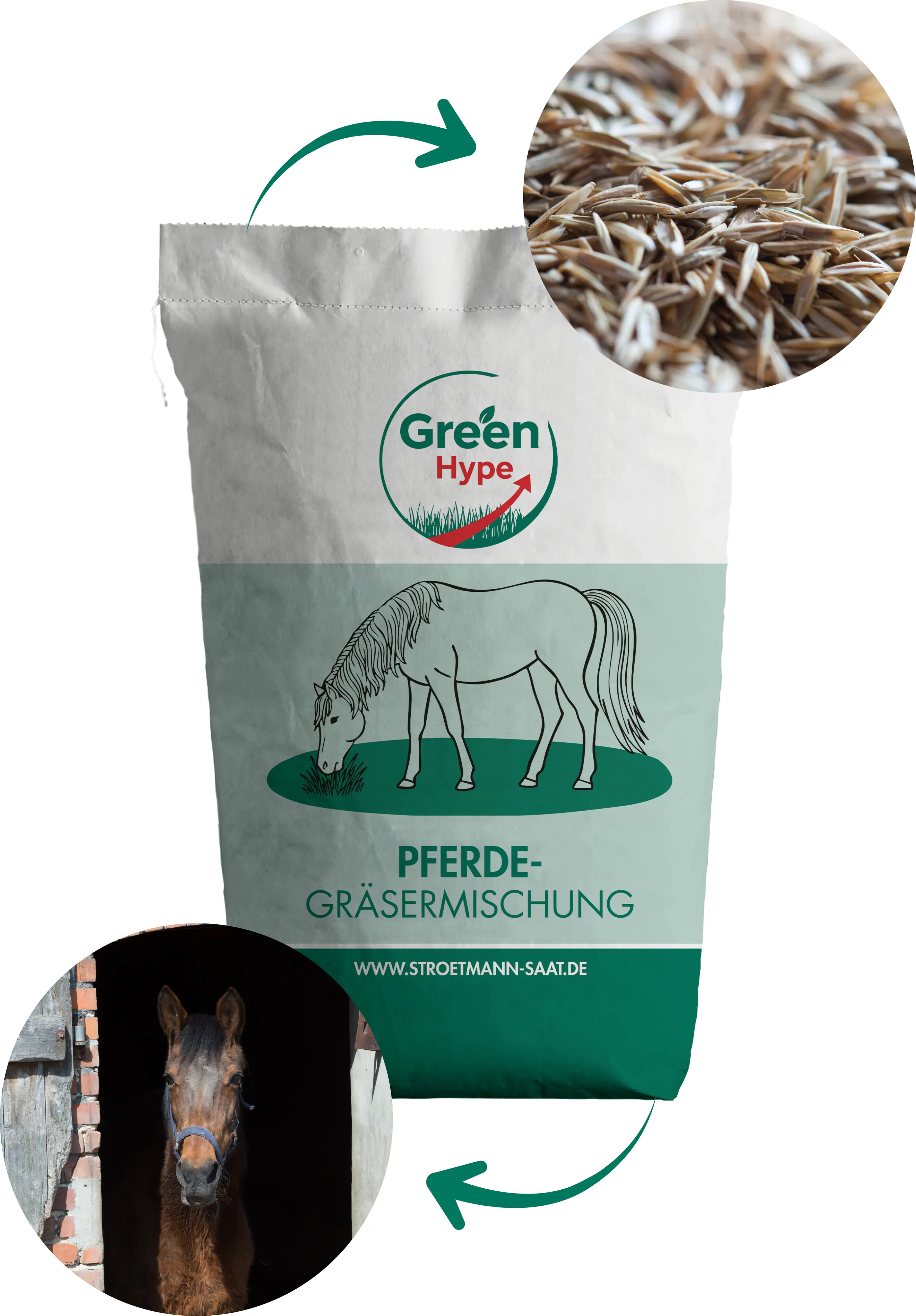 Rasensamen GreenHype Pferdeweidengras fructanreduziert 1303 10kg