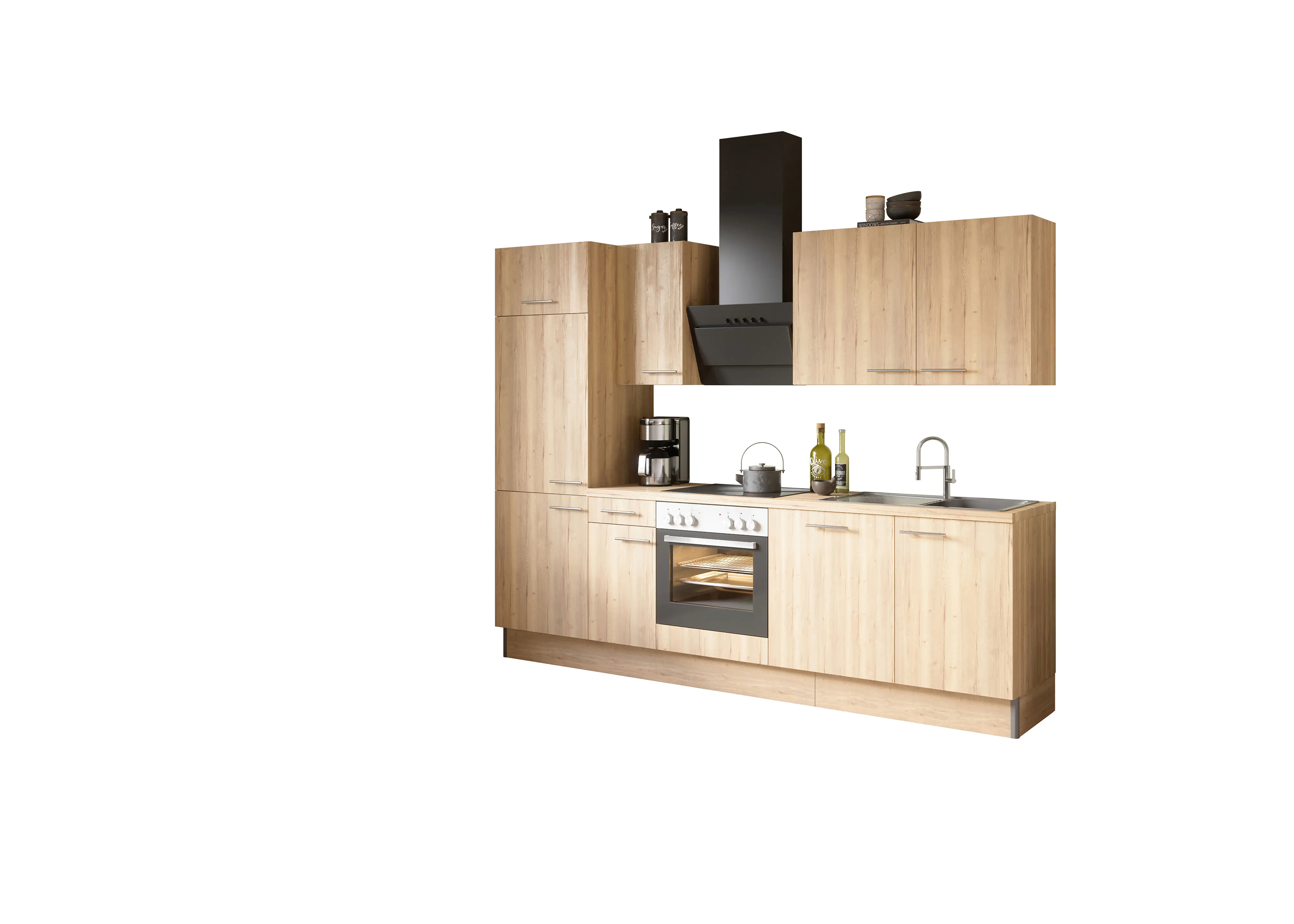 Optifit Küchenzeile Erik mit E-Geräte Wildeiche 270 cm