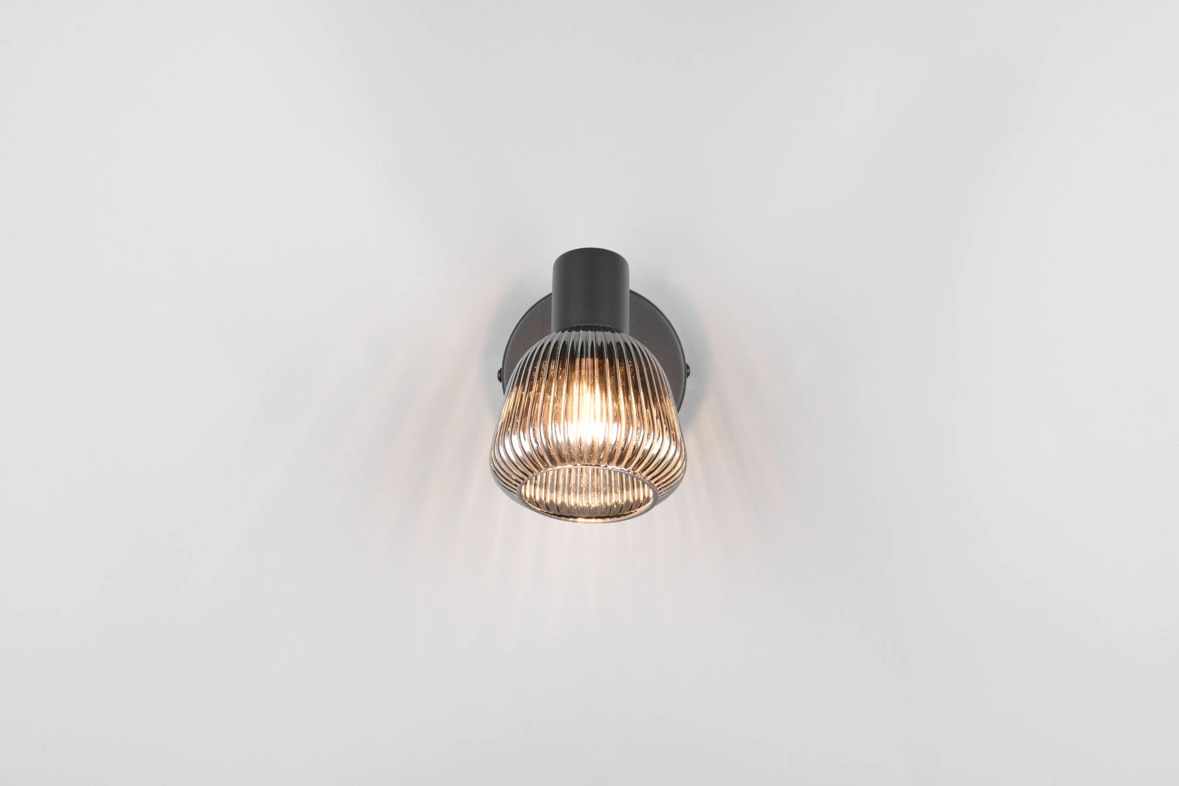 Trio Leuchten Spot Tarifa E14 schwarz matt Metall/Glas