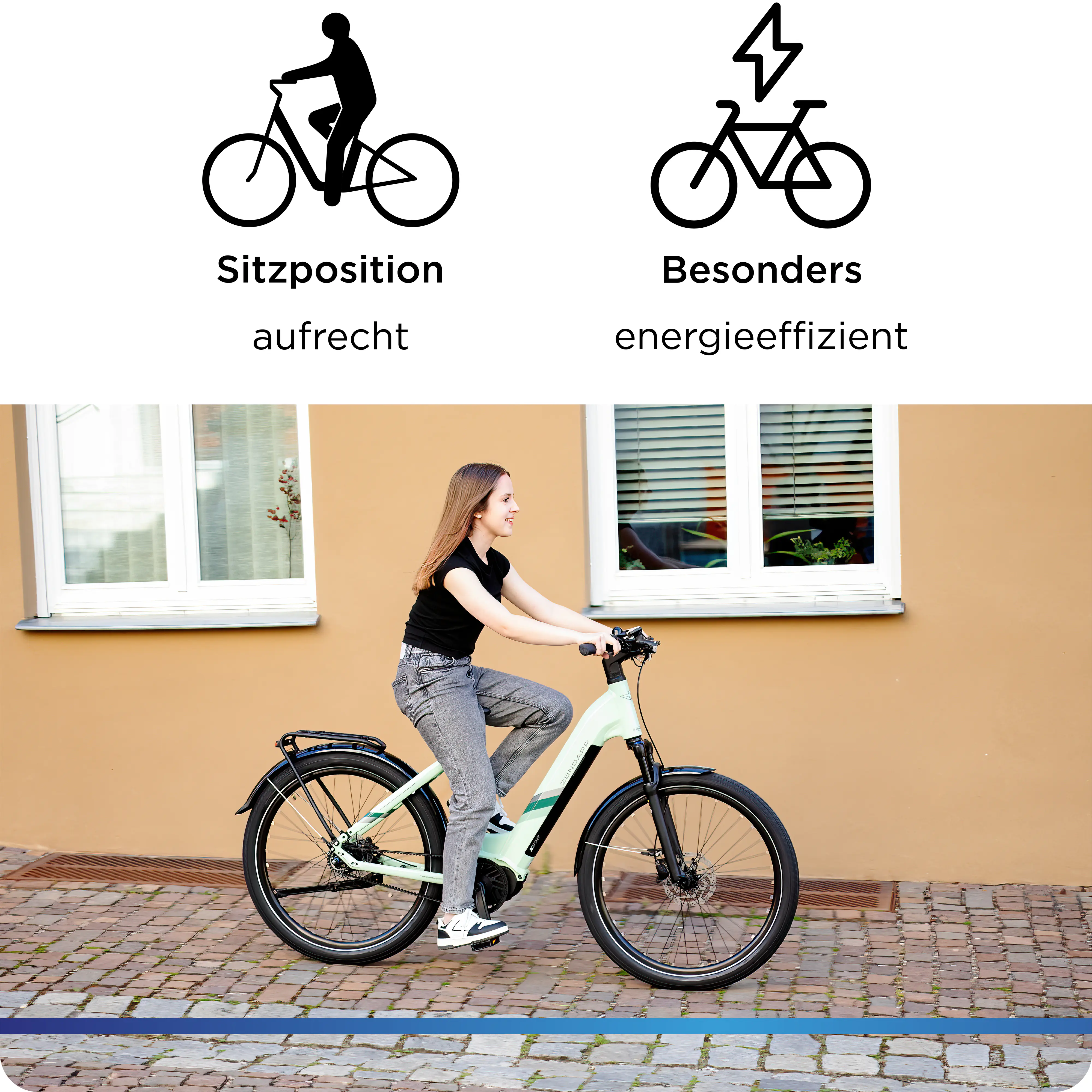 Zündapp E-Bike Trekking X850 Tiefeinsteiger 27,5 Zoll 7-Gang 550 Wh seeblau 