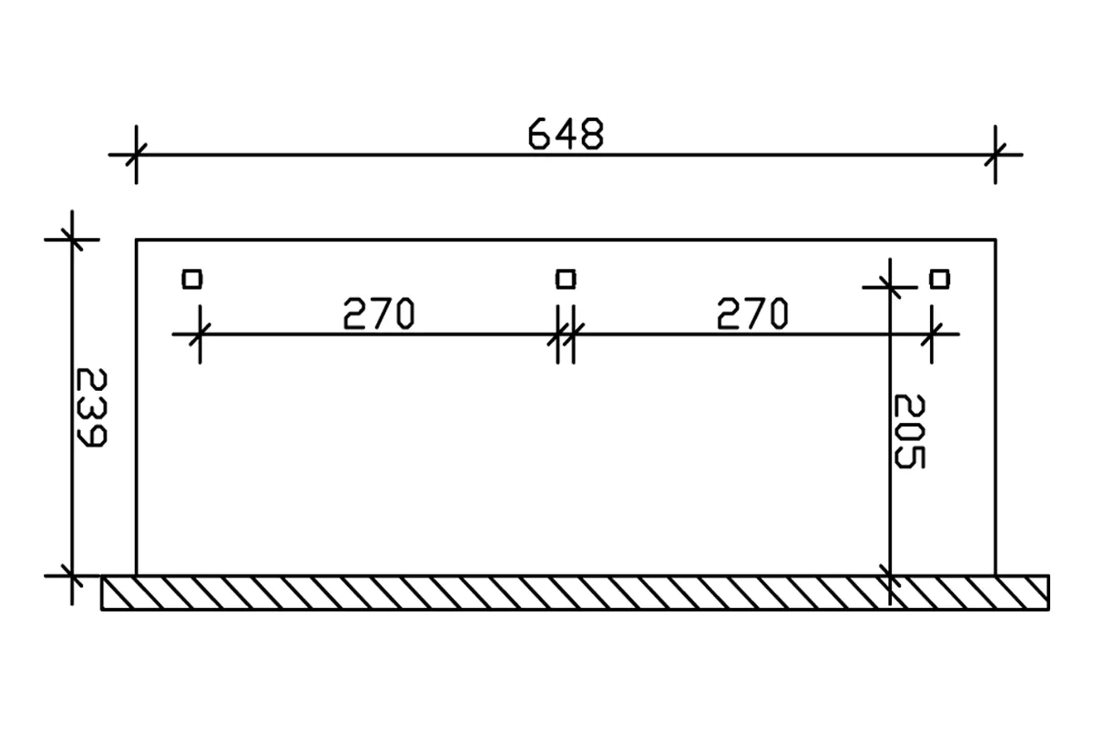 SKAN HOLZ Terrassenüberdachung Venezia 648 x 239 cm Leimholz