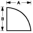 FireFix Bodenplatte Glas 100 cm x 100 cm, Kreisausschnitt