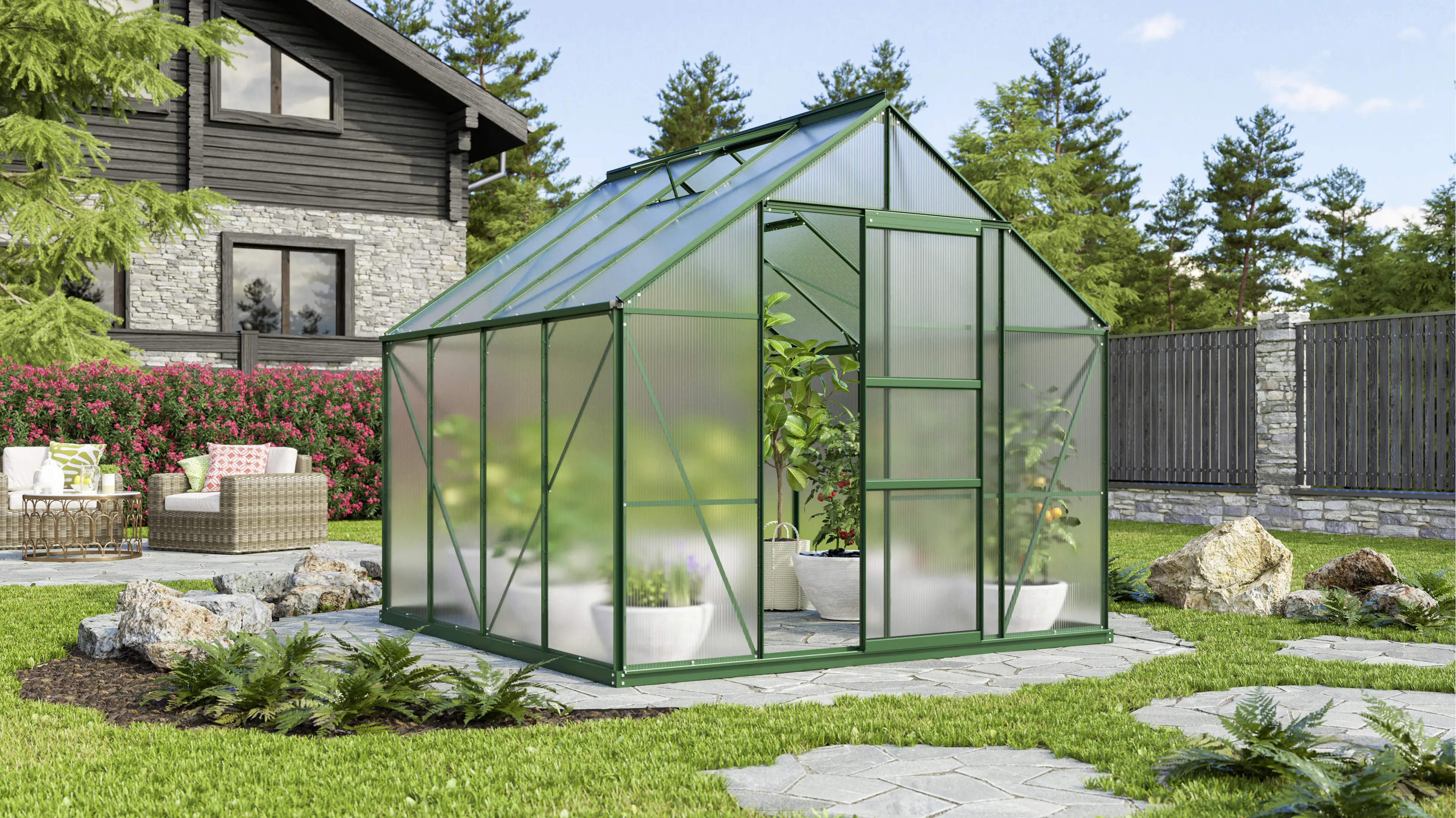 Vitavia Gewächshaus Merkur 6700 254 x 254 cm 6 mm HPK