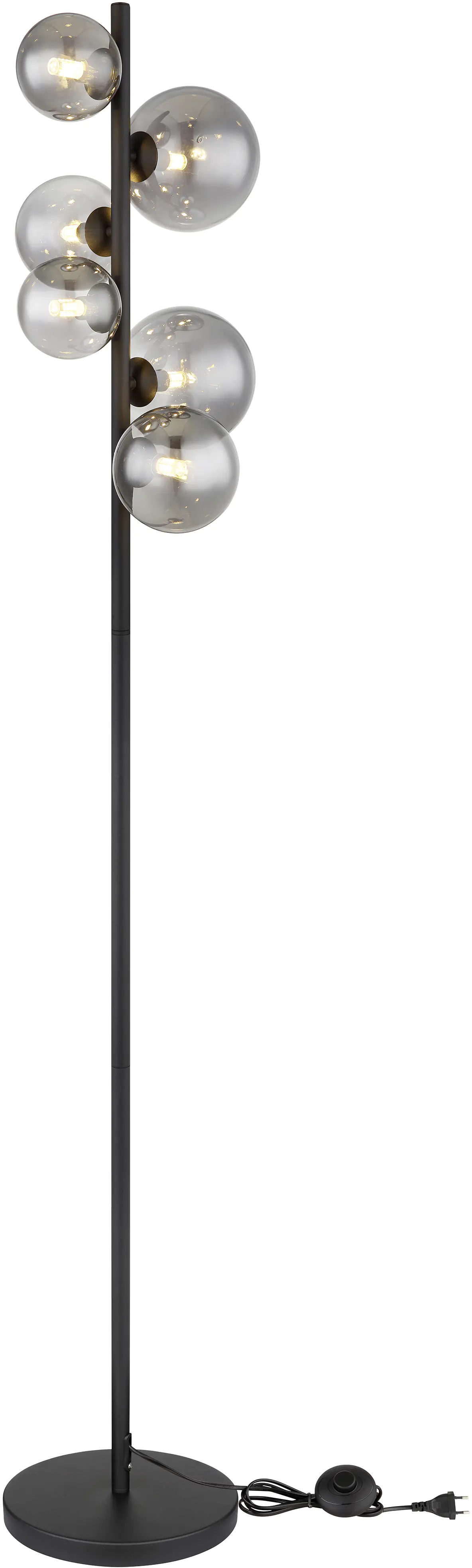 Globo Stehleuchte Riha schwarz 155 x 28,5 cm 6 x G9 LED, 3 W Globo Stehleuchte Riha schwarz 155 x 28,5 cm 6 x G9 LED, 3 W