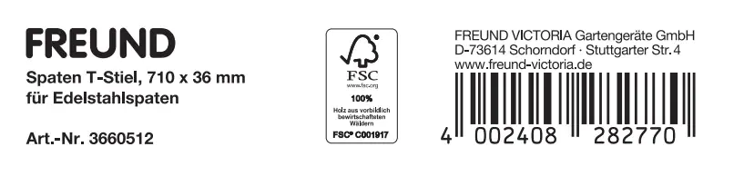 Freund Victoria Holz T-Stiel 71 cm
