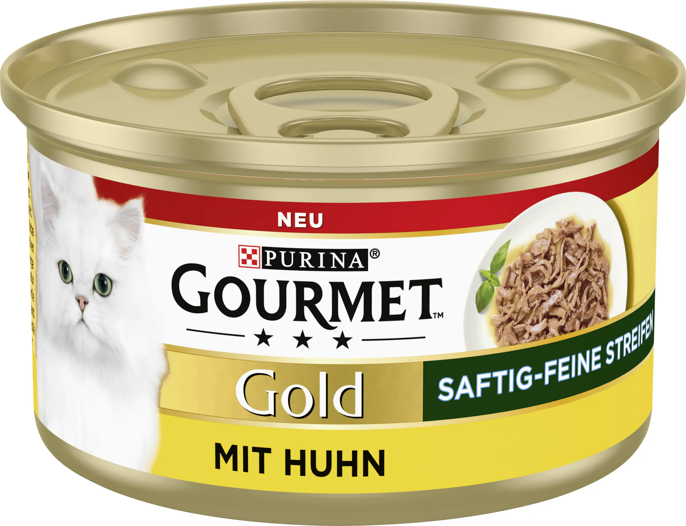 Gourmet Gold Katzenfutter saftig-feine Streifen mit Huhn 85 g
