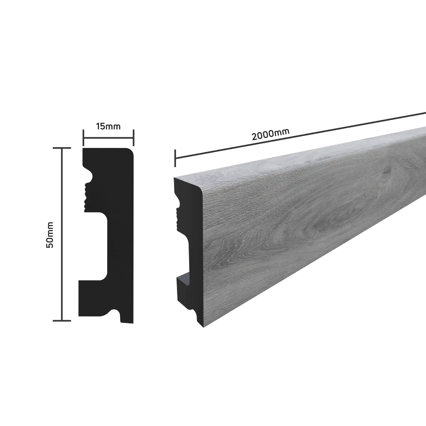 SELITSTYLE Sockelleiste FBL50 Eiche Classic 2000 x 50 x 15 mm wasserfest SELITSTYLE Sockelleiste FBL50 Eiche Classic 2000 x 50 x 15 mm wasserfest