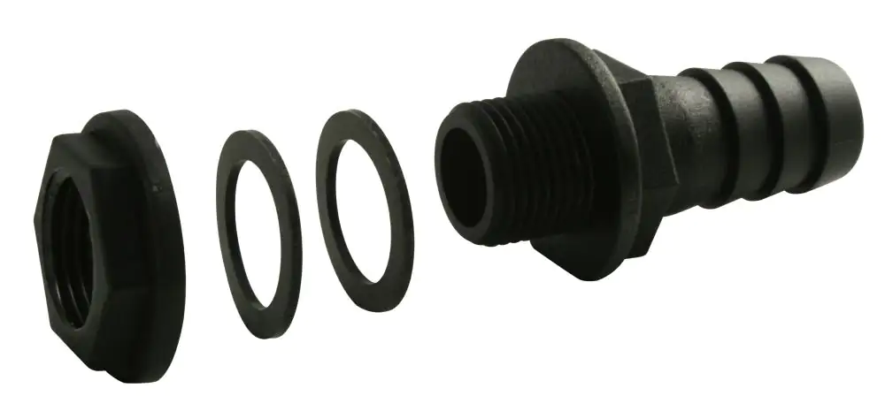 Marley Regentonnenanschluss für Schlauch 19,05 mm (3/4"), schwarz