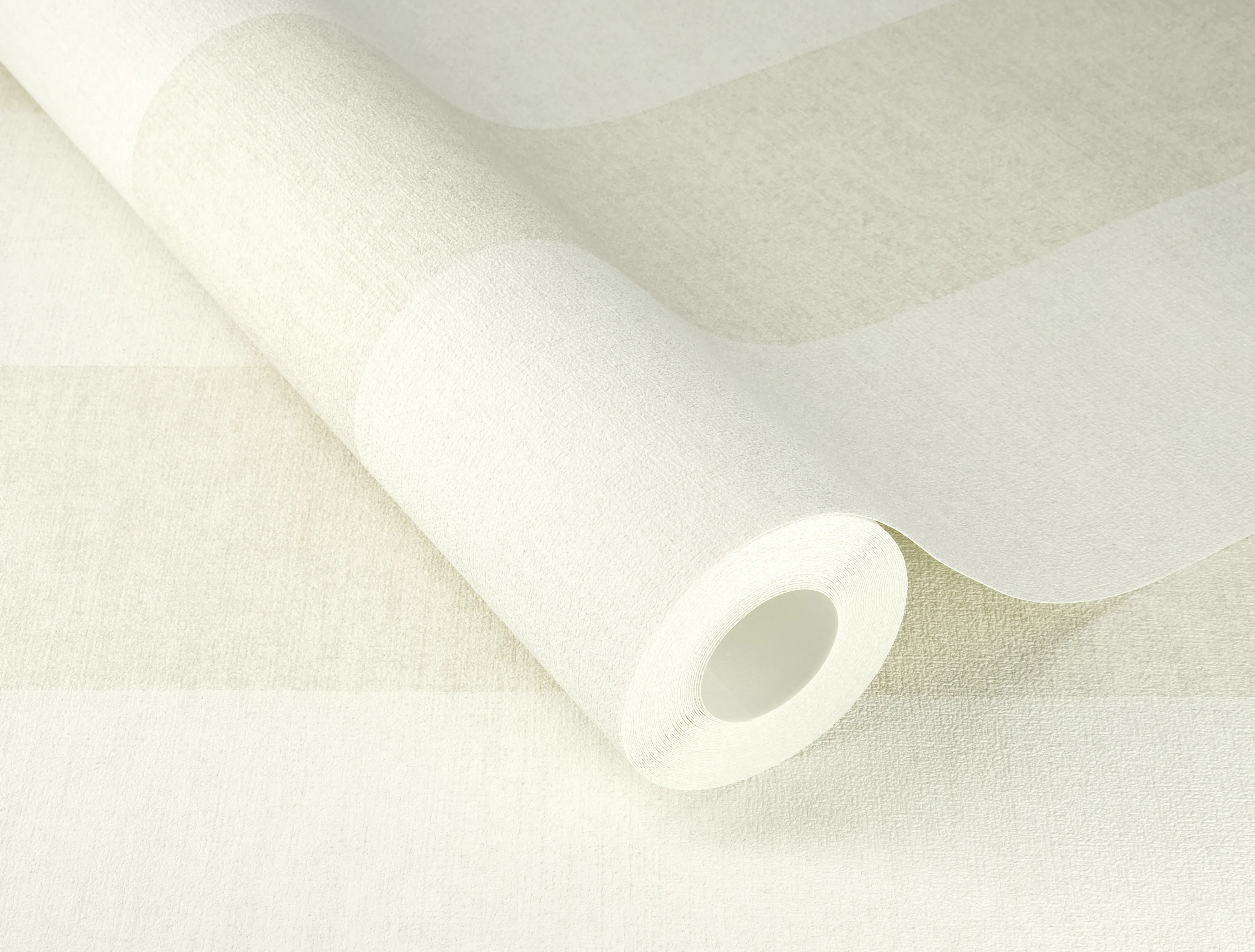 Schöner Wohnen Vliestapete Streifen weiß sand 10,05 x 0,53 m