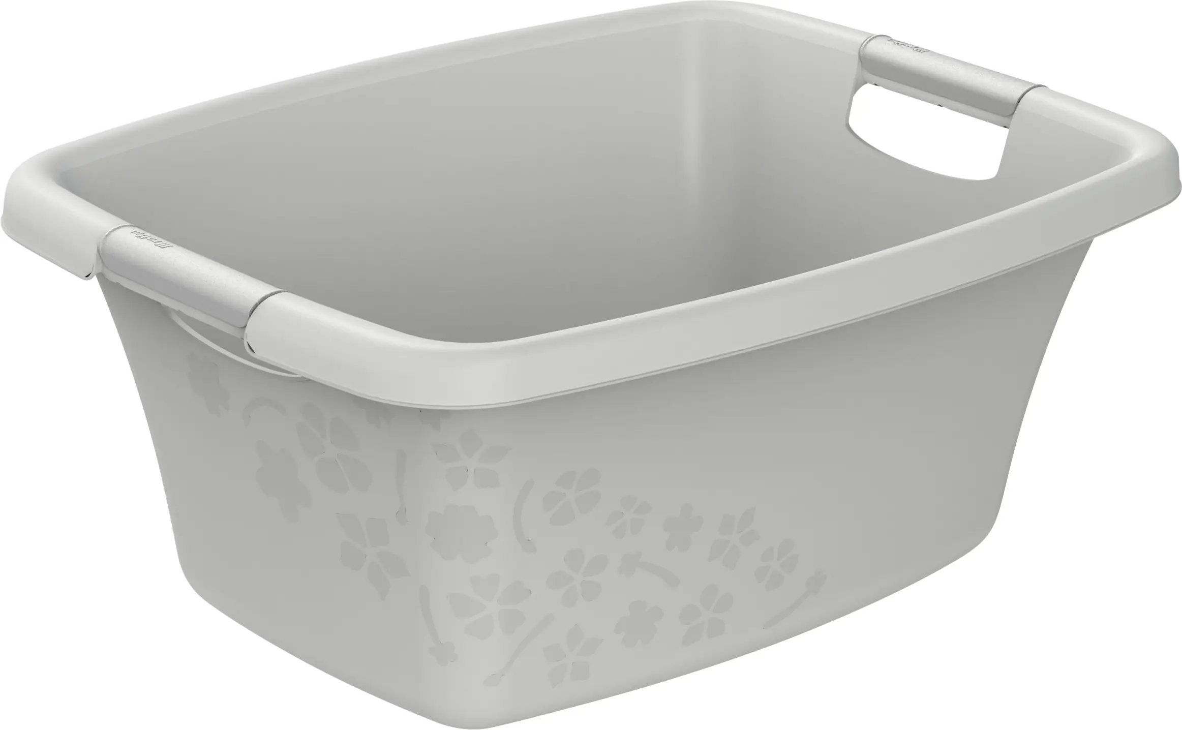 Rotho Wäschewanne Flowers 25 L kühles grau