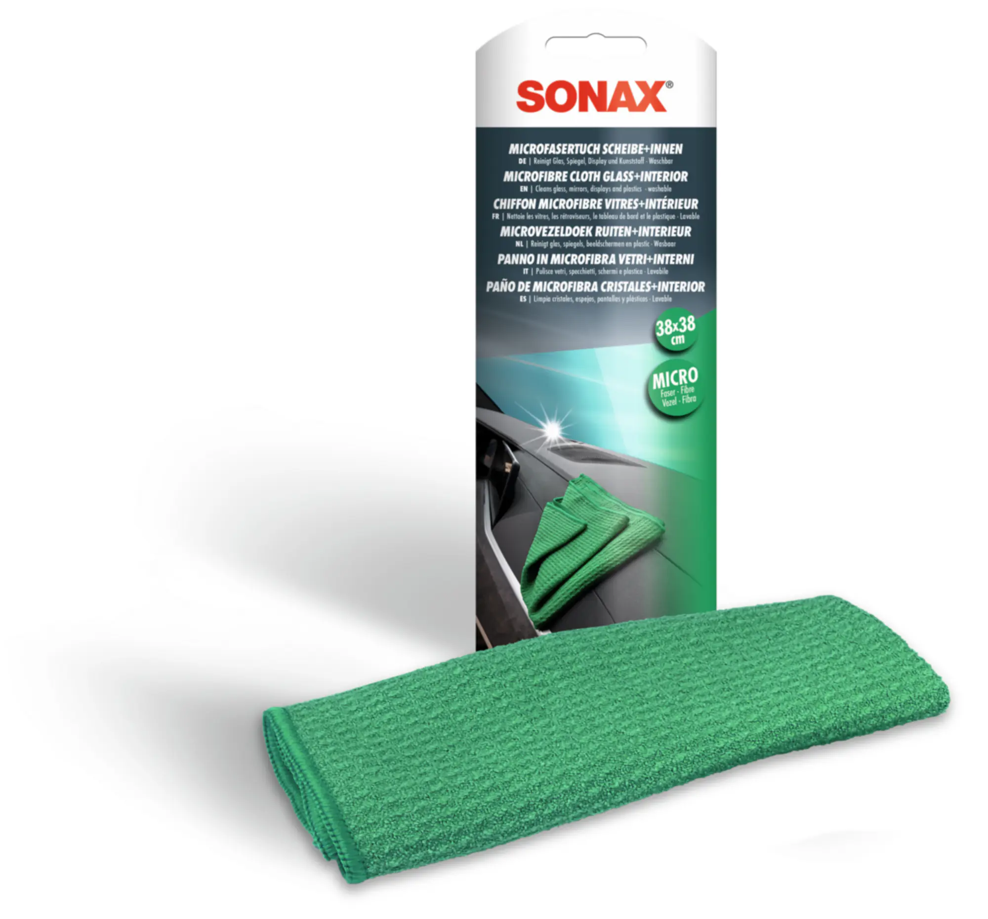 SONAX Microfasertuch für Scheiben und Innenbereich SONAX Microfasertuch für Scheiben und Innenbereich