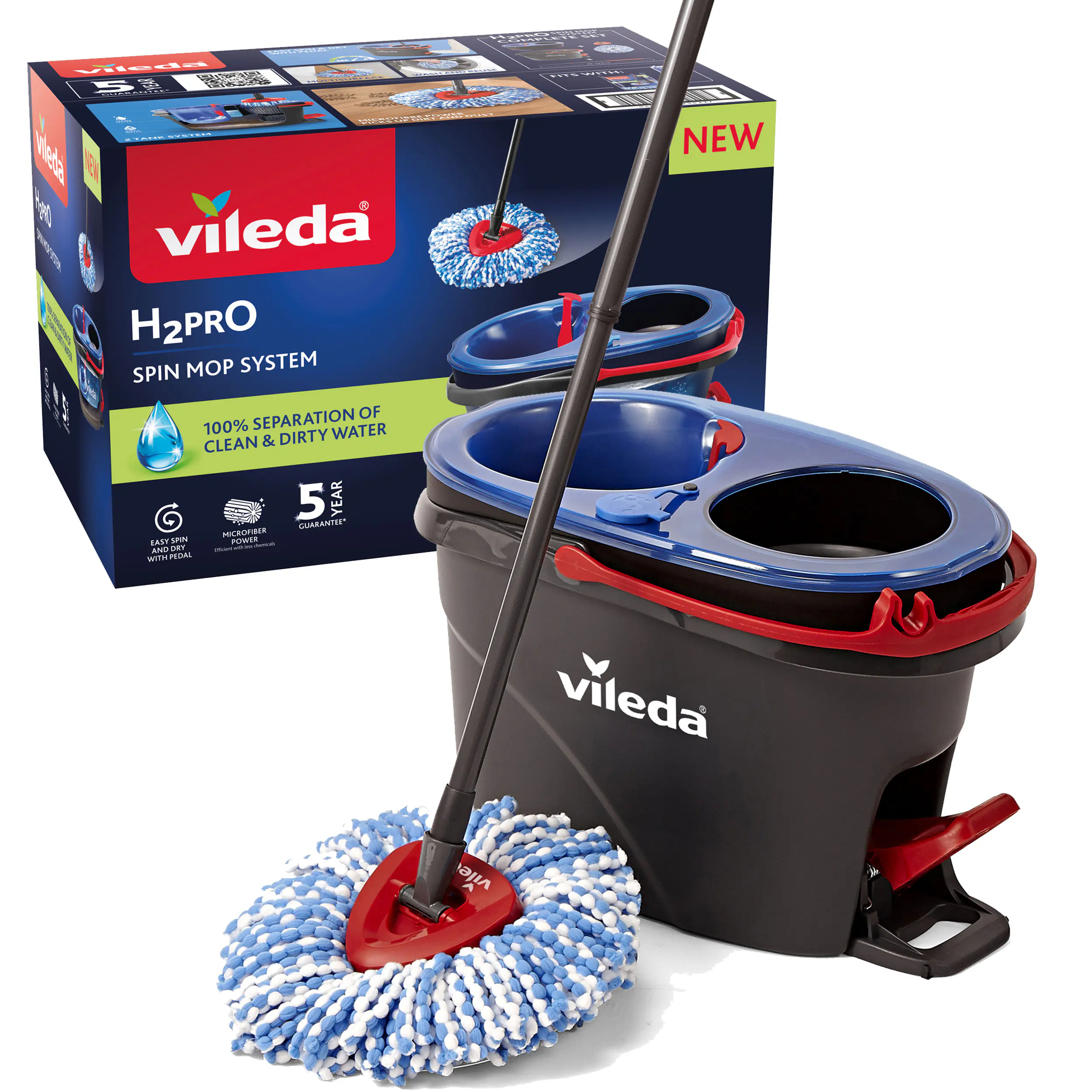 Vileda Wischmopp Set H2PRO Spin System Vileda Wischmopp Set H2PRO Spin System
