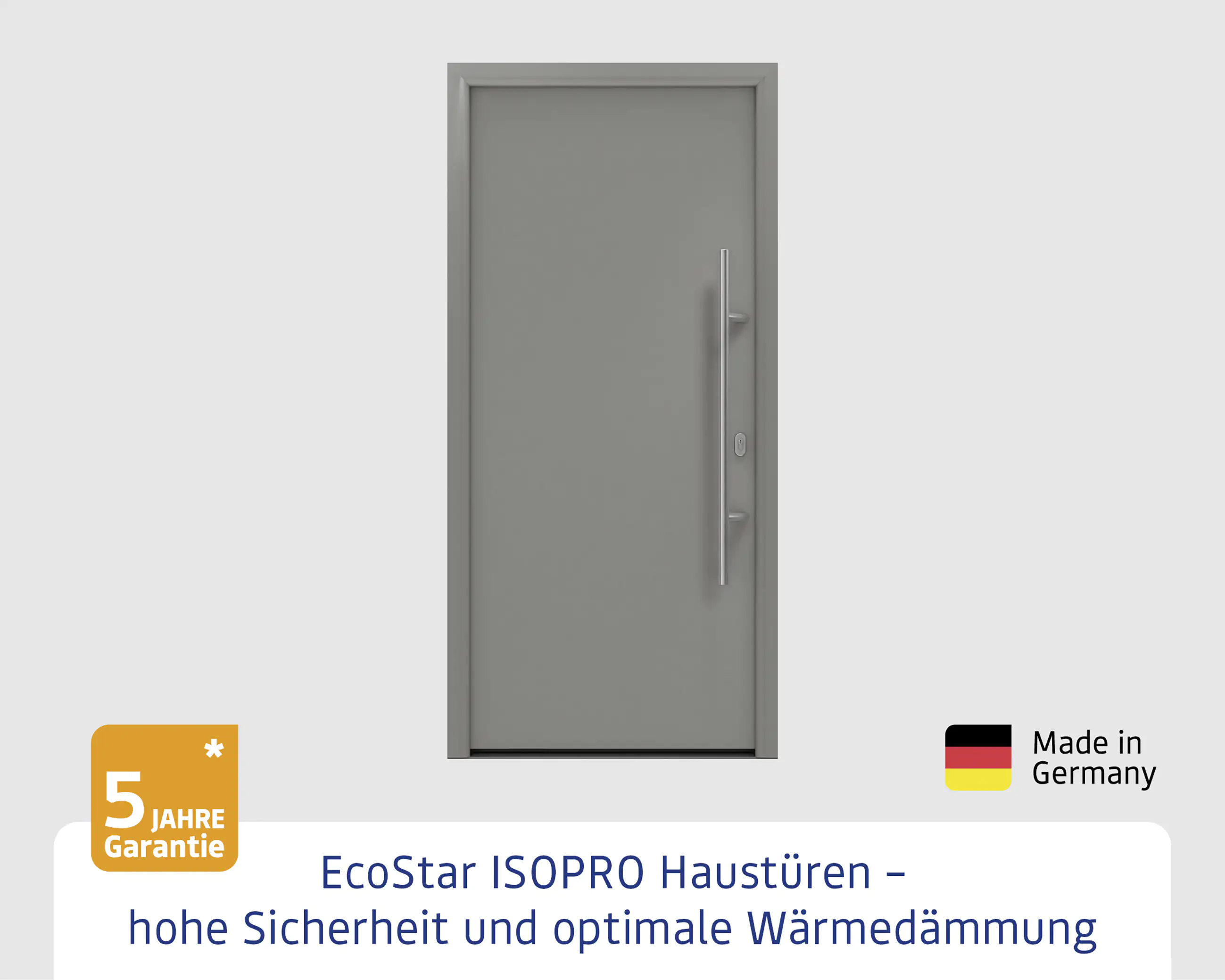 EcoStar Haustür ISOPRO IP 010 graualuminium 110 x 210 cm EcoStar Haustür ISOPRO IP 010 graualuminium 110 x 210 cm