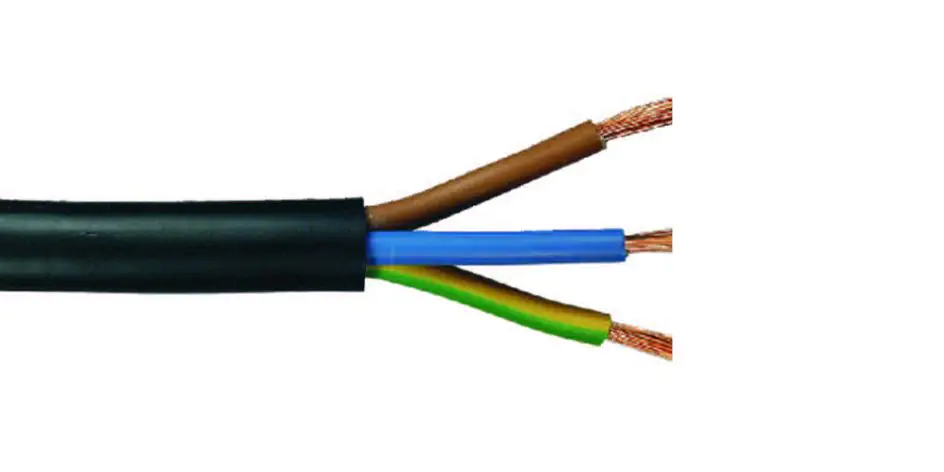 Schlauchleitung H05VV-F 3 x 1,5 - 5 Meter, schwarz