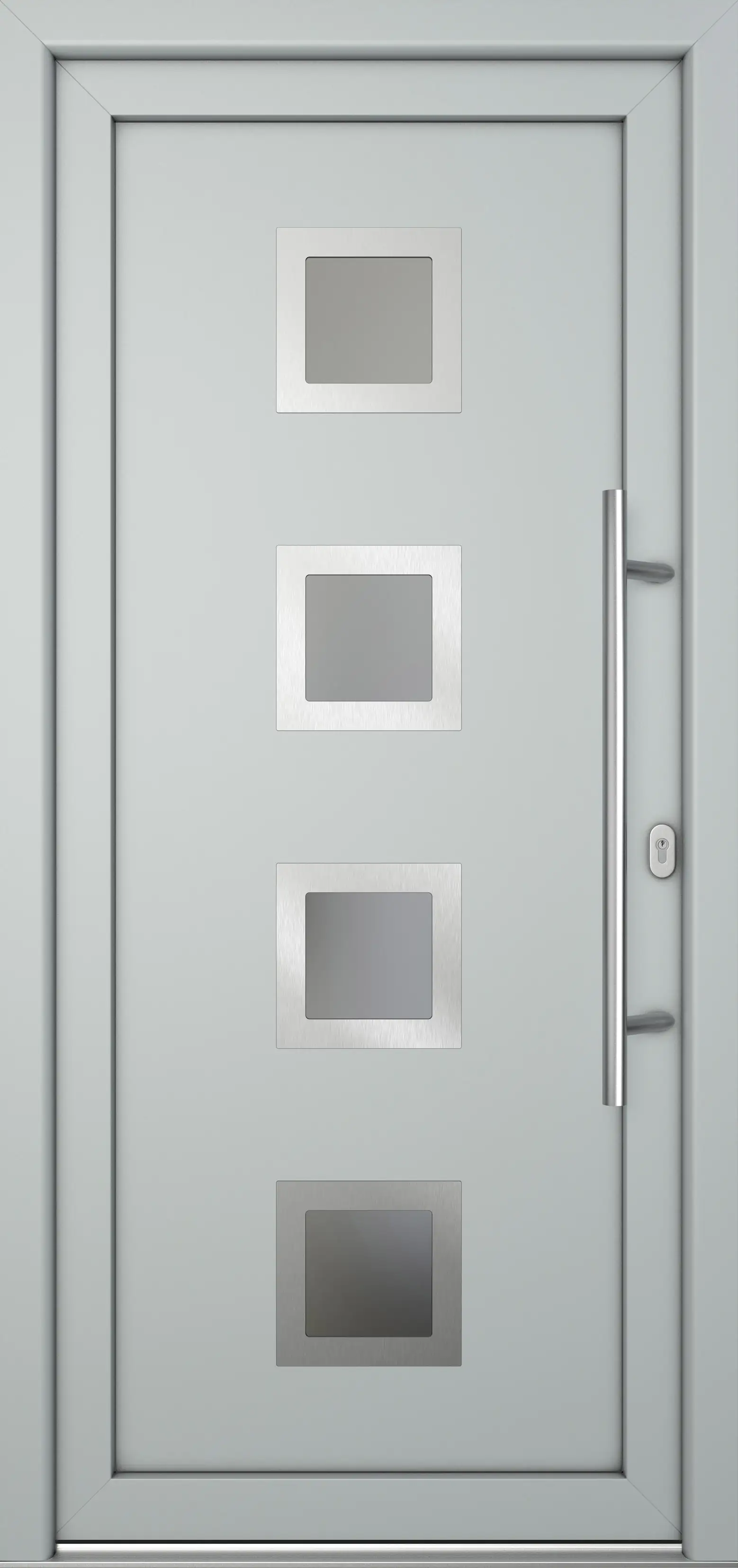 Meeth Haustür Signum Pro PVC Modell 84 88 x 208 cm DIN Rechts weiß/lichtgrau Meeth Haustür Signum Pro PVC Modell 84 88 x 208 cm DIN Rechts weiß/lichtgrau